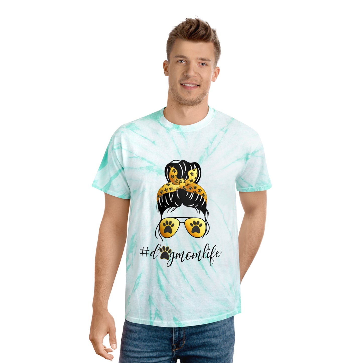 Dog Mom Life Tie-Dye Tee, Cyclone