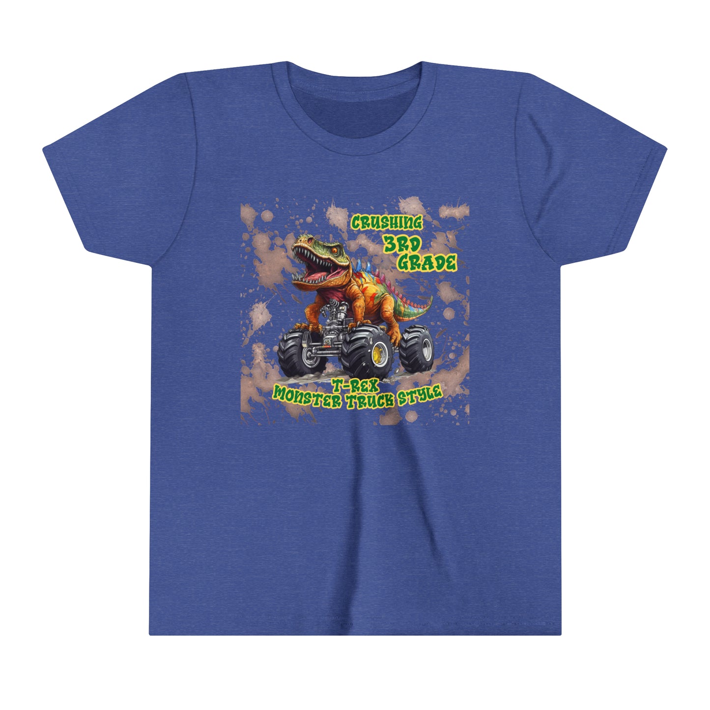 Kids back to school Tee, T-Rex Tee, T-rex T-shirt, Monster Truck Tee, School Tee, 3rd Grade tee