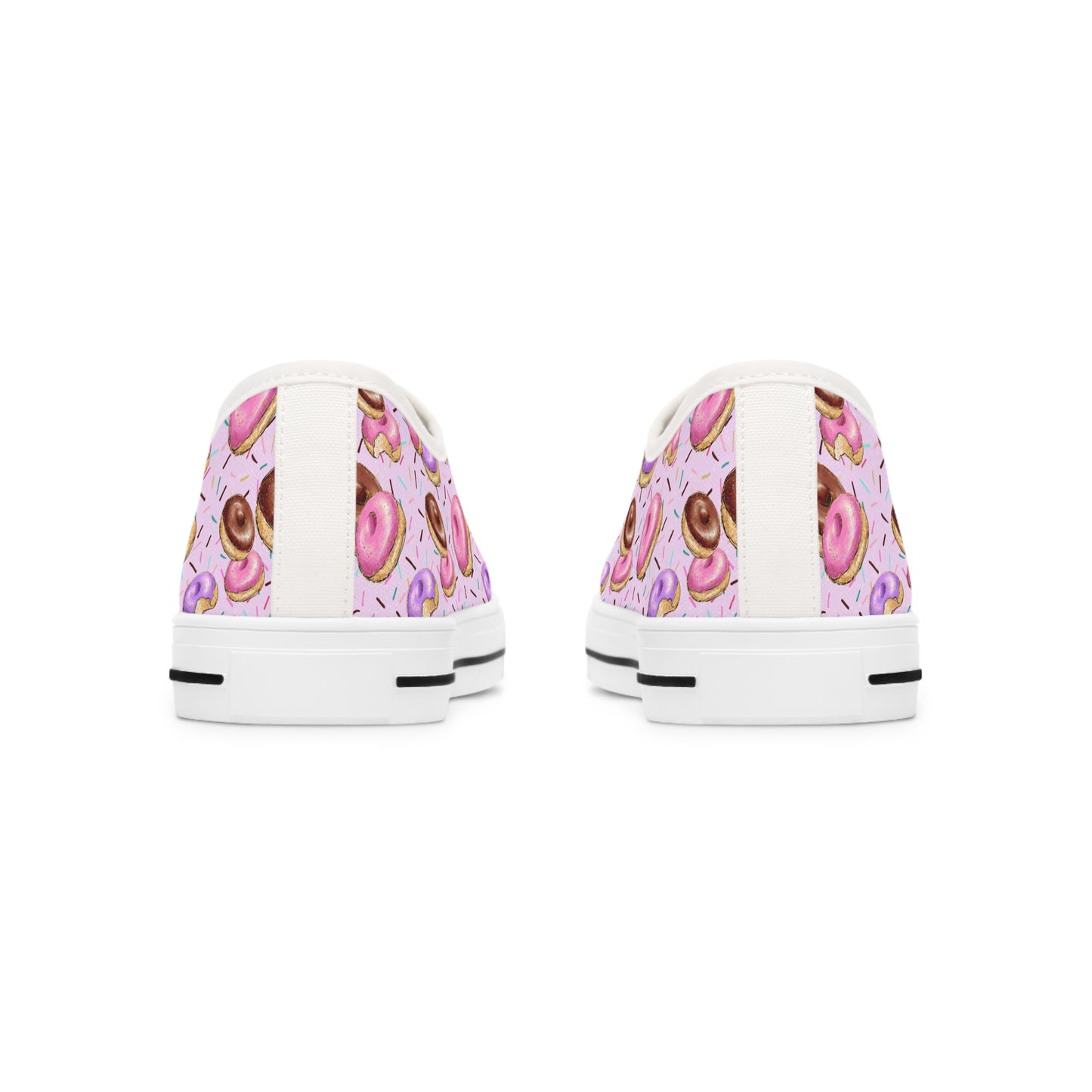 Donut Women's Low Top Sneakers Pink Purple