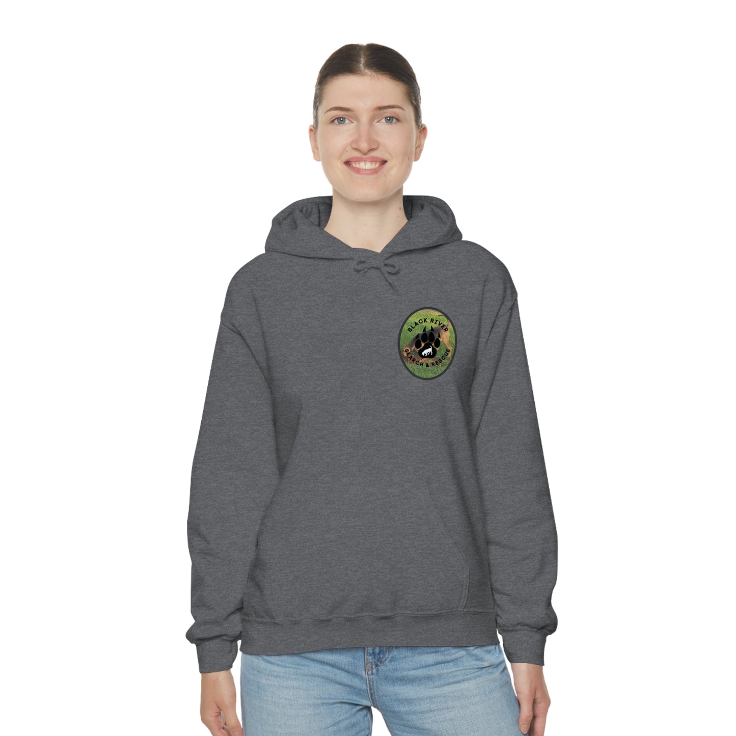 Black River Search & Rescue Logo with Lucy Unisex Heavy Blend™ Hooded Sweatshirt