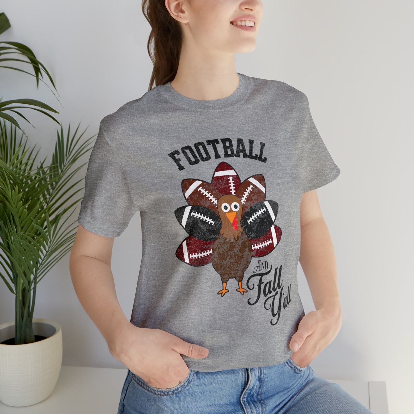 Vintage Garnet and Black Football and Fall Short Sleeve Tee, Football and turkey shirt, South Carolina