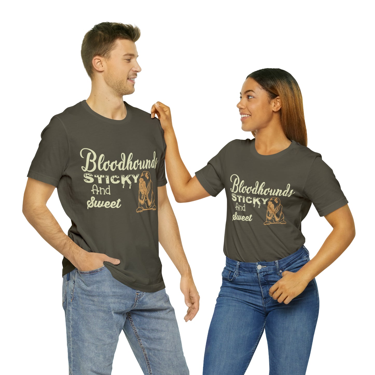 Bloodhounds Sticky and Sweet T-Shirt, Bloodhound T-shirt, Dog Shirt, Hound T-shirt, Dog Lover's Shirt