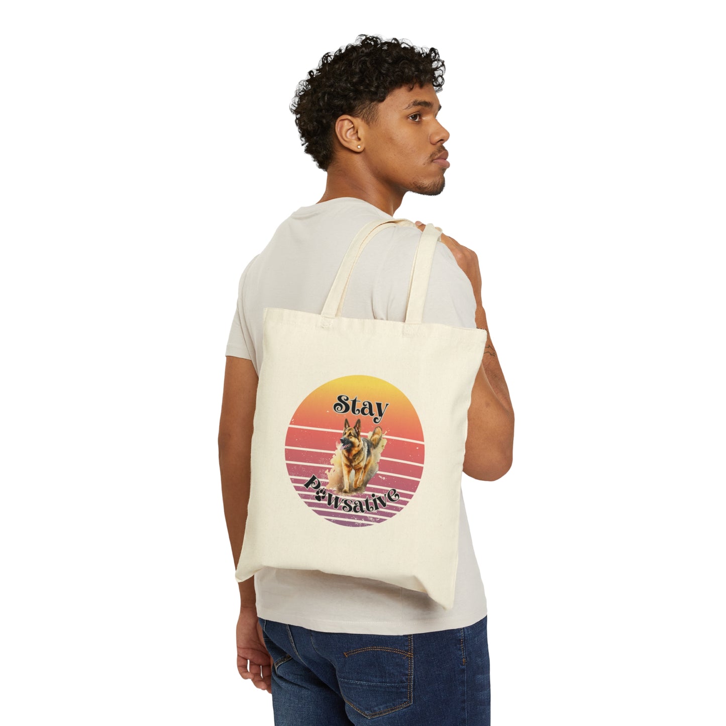 German Shepard Cotton Canvas Tote Bag