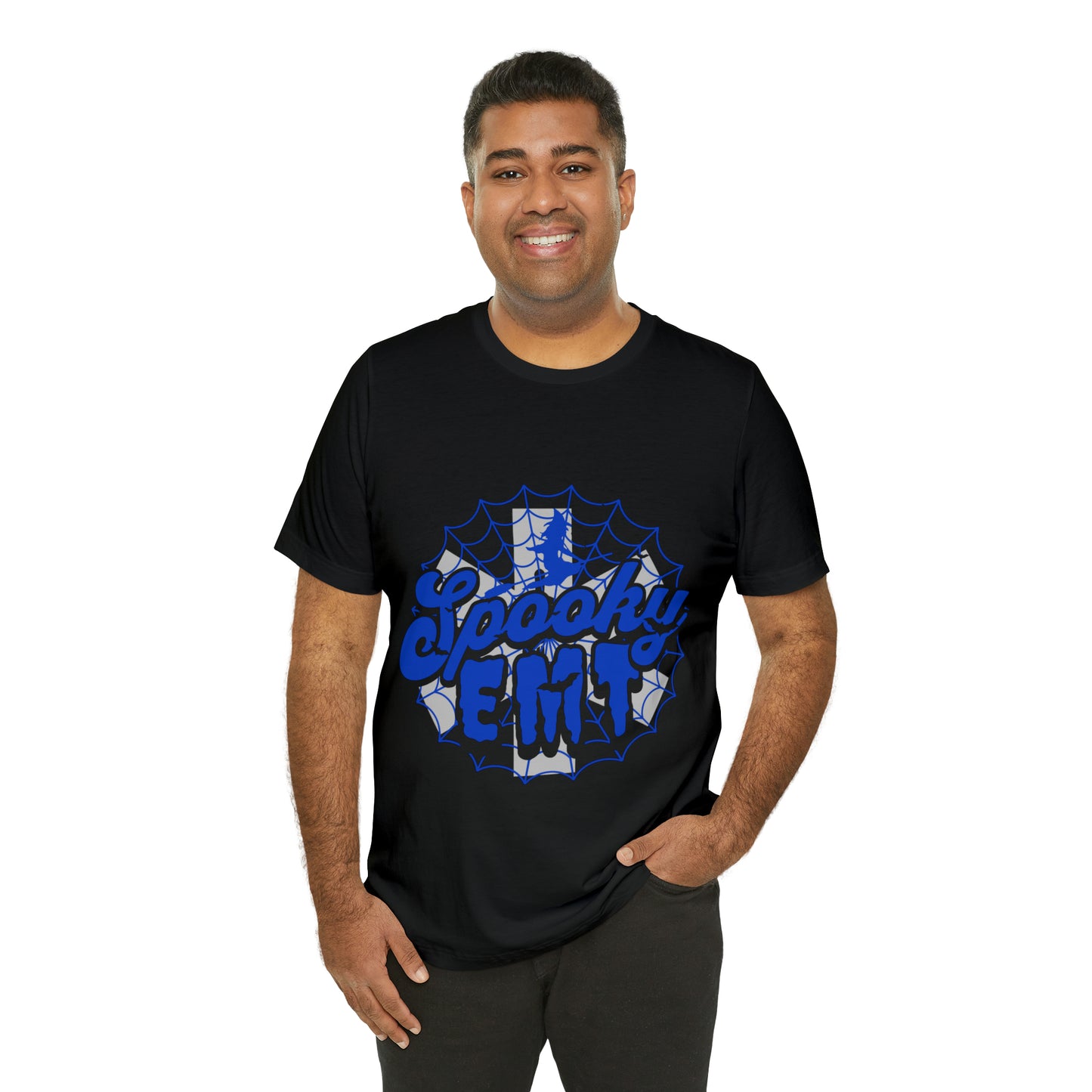 Fun Halloween EMT T-shirt, Blue Spooky EMT shirt, EMT shirt, Halloween shirt,