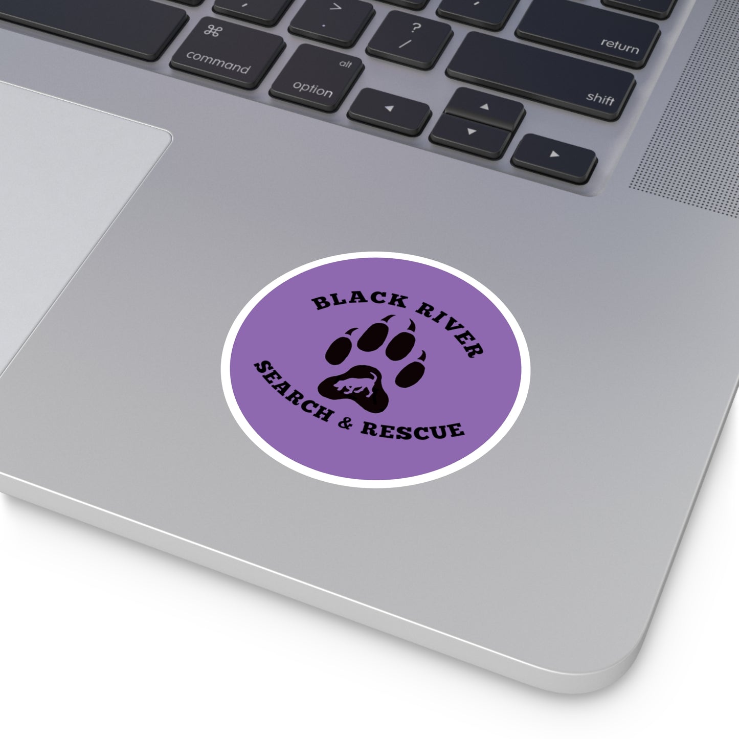 BRSAR Logo Round Stickers, Indoor\Outdoor, Multiple sizes, Lavender