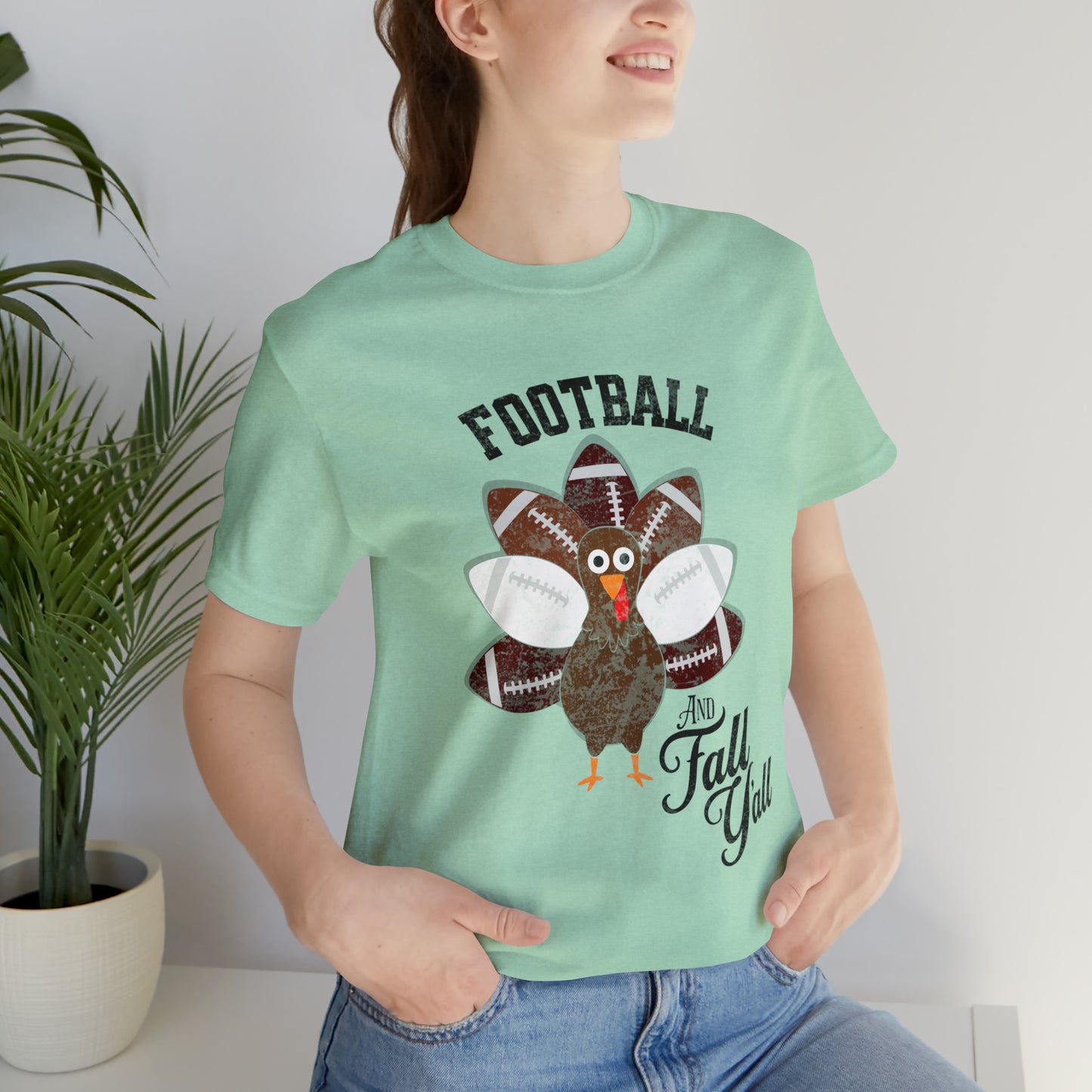 Vintage Dark Red and White Football and Fall Short Sleeve Tee, Football and turkey shirt, Texas A&M