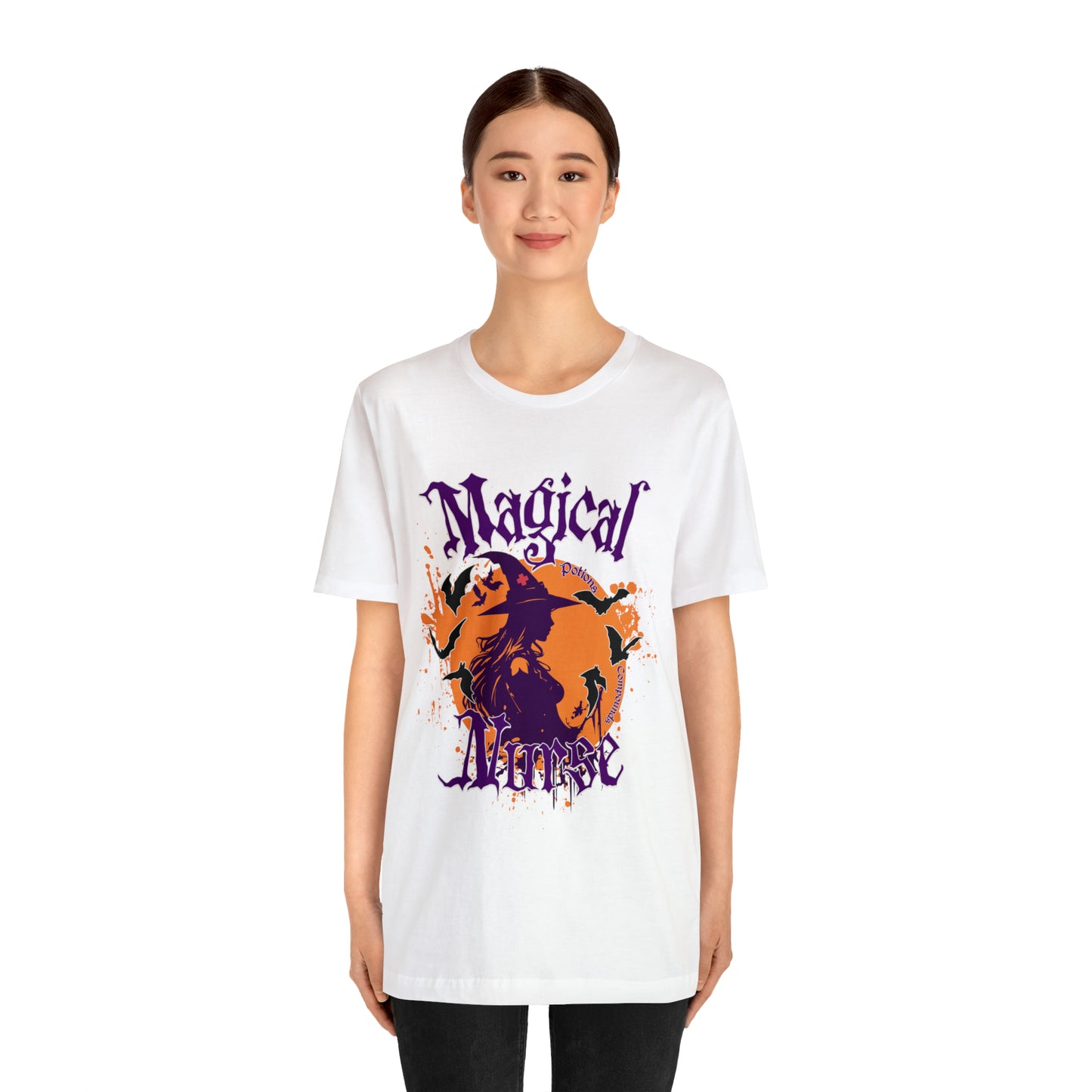 Magical Nurse Halloween short sleeved shirt