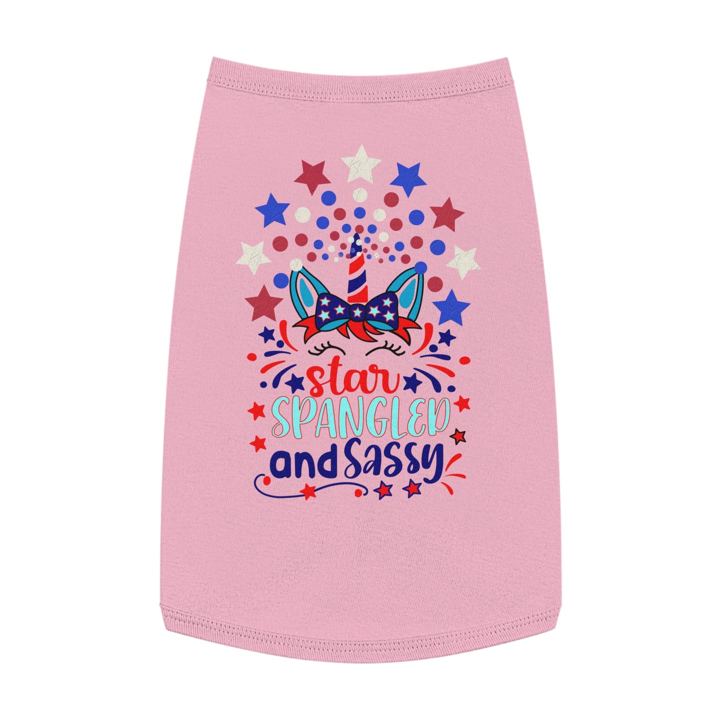 Patriotic Pet Shirt 4th of July Star Spangled and Sassy