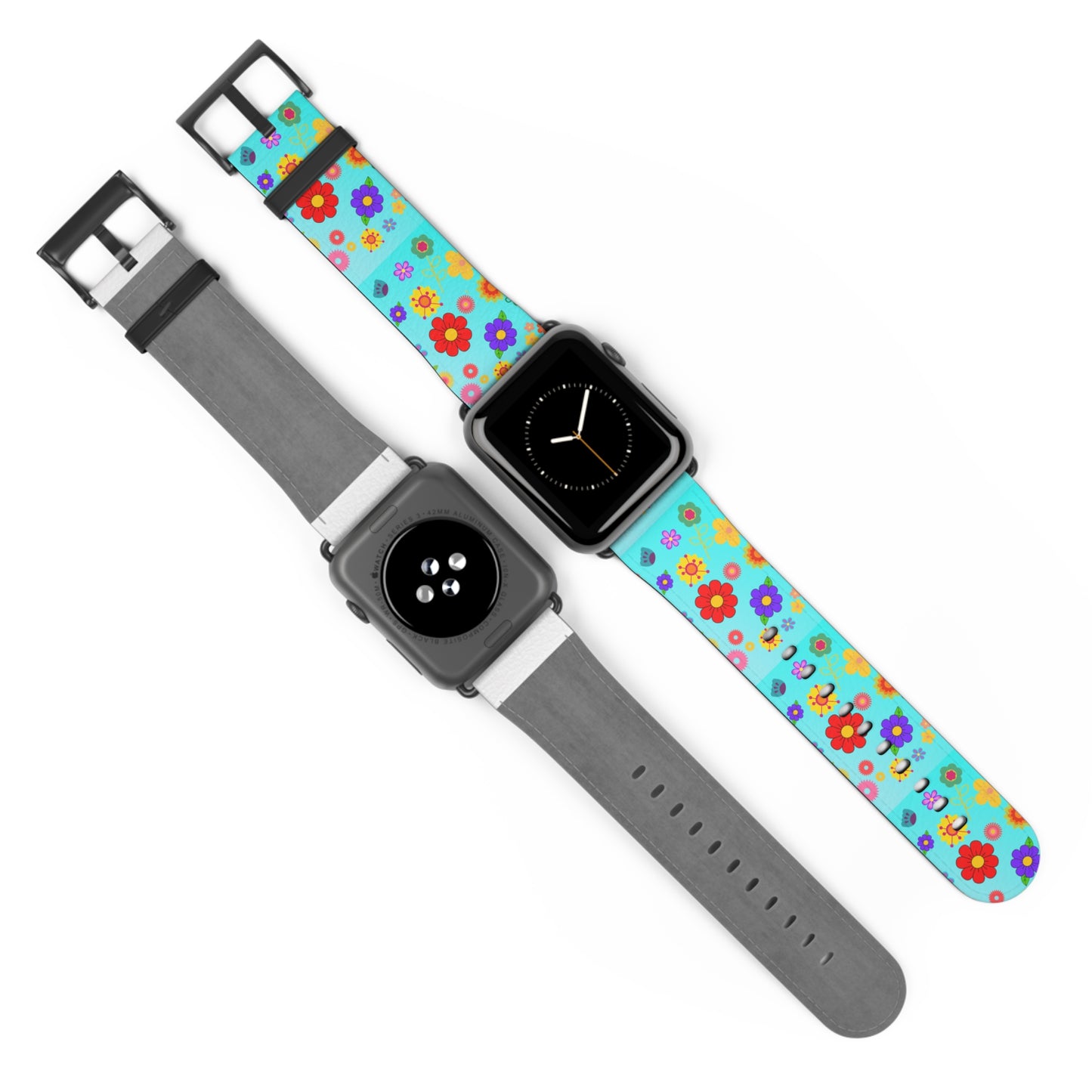 Retro Floral Turquoise Apple Watch Band
