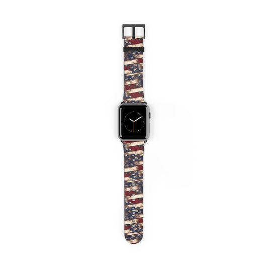 Distressed American Flag Apple Watch Band