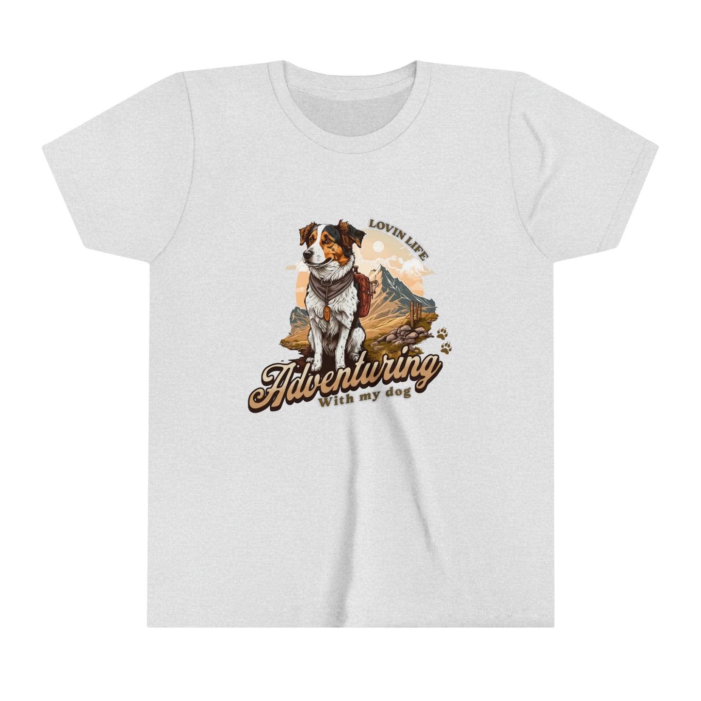 Outdoor Dog Youth Short Sleeve , Adventuring with my dog