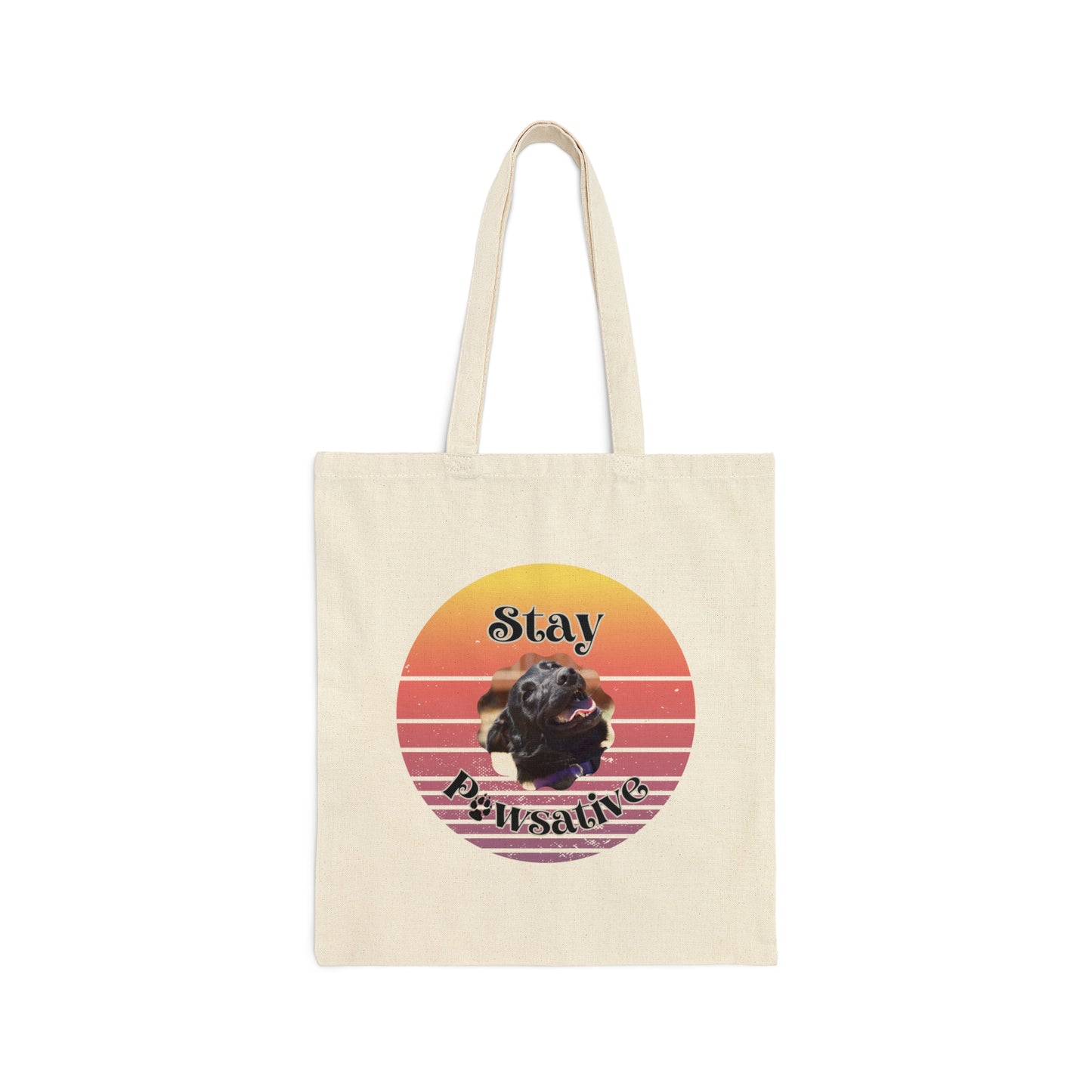 Black Labrador Cotton Canvas Tote Bag Black Lab