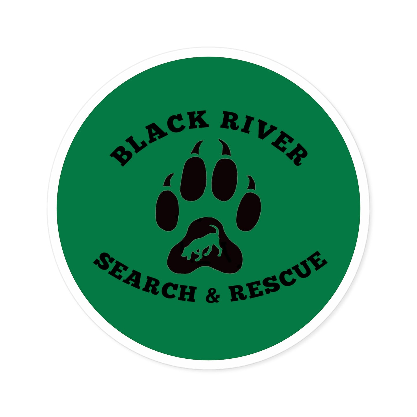 BRSAR Logo Round Stickers, Indoor\Outdoor, Multiple sizes, Dark Green