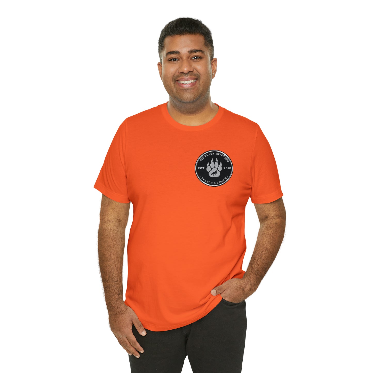 Black River Search & Rescue Logo Black Unisex Jersey Short Sleeve Tee