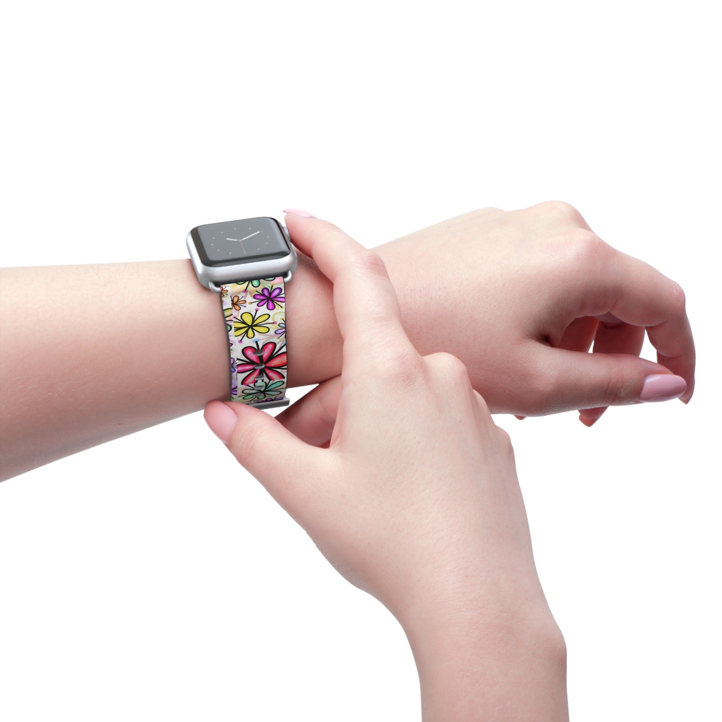 Retro flower multicolor Apple Watch Band floral