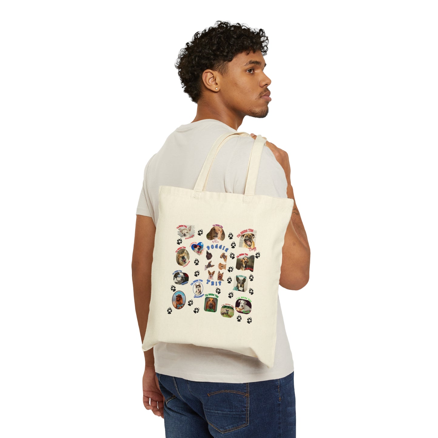 Cotton Canvas Tote Bag, Dog Tote Bag, Canvas Tote Bag, Fair Trade, canvas bag, dogs, shoulder bag, shopper, dog lover gift, weekender bag, tote bag canvas