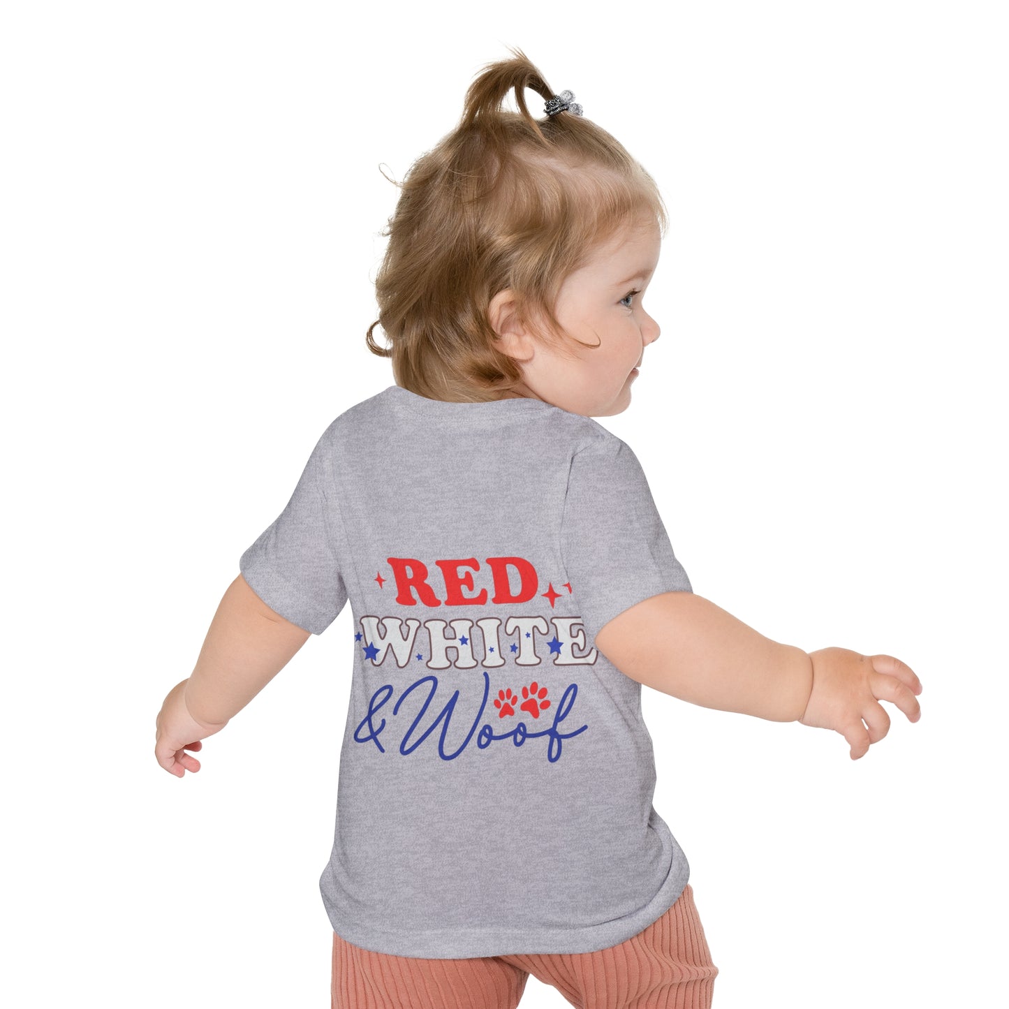 Paw Print Flag Baby Short Sleeve T-Shirt Patriotic