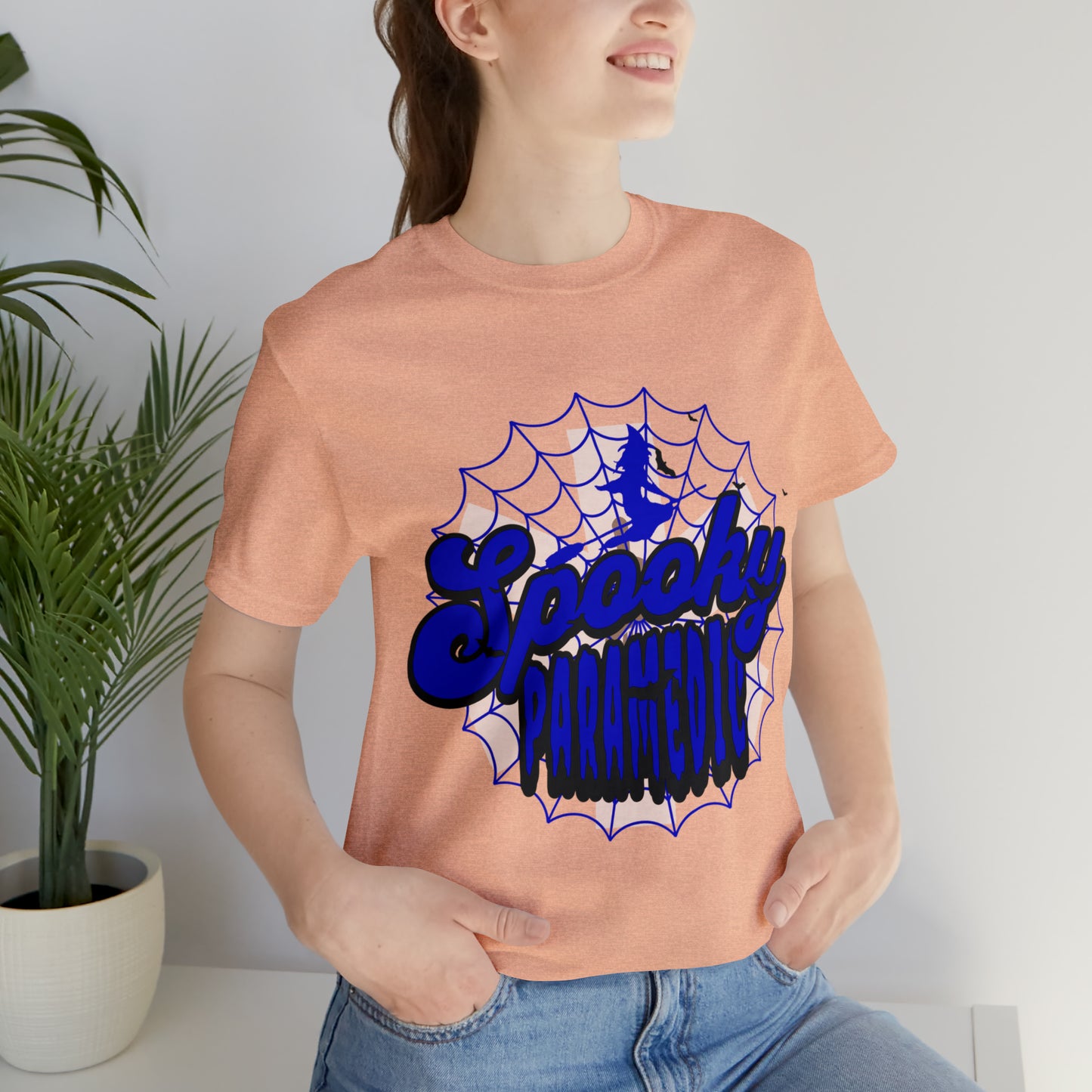 Fun Halloween Paramedic Shirt, Halloween shirt, Blue Spooky Paramedic shirt, Paramedic gift