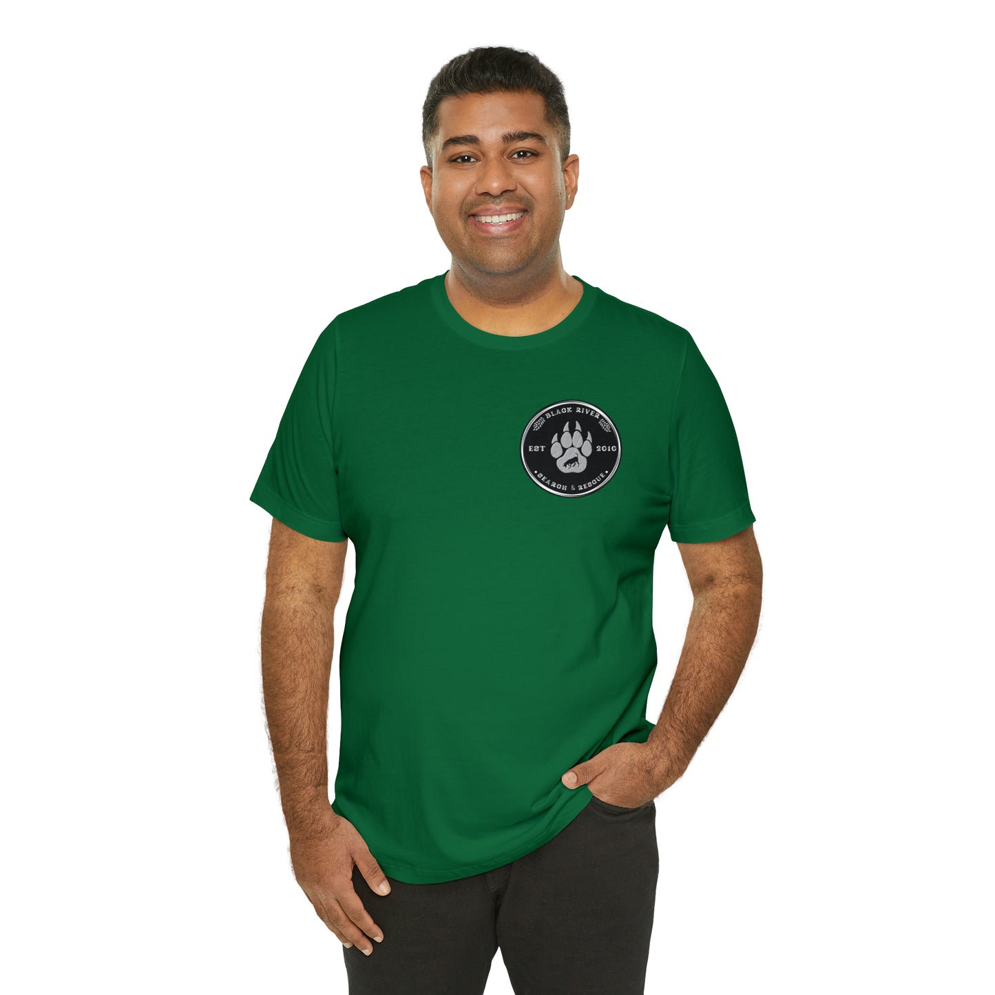 Black River Search & Rescue Logo Black Unisex Jersey Short Sleeve Tee