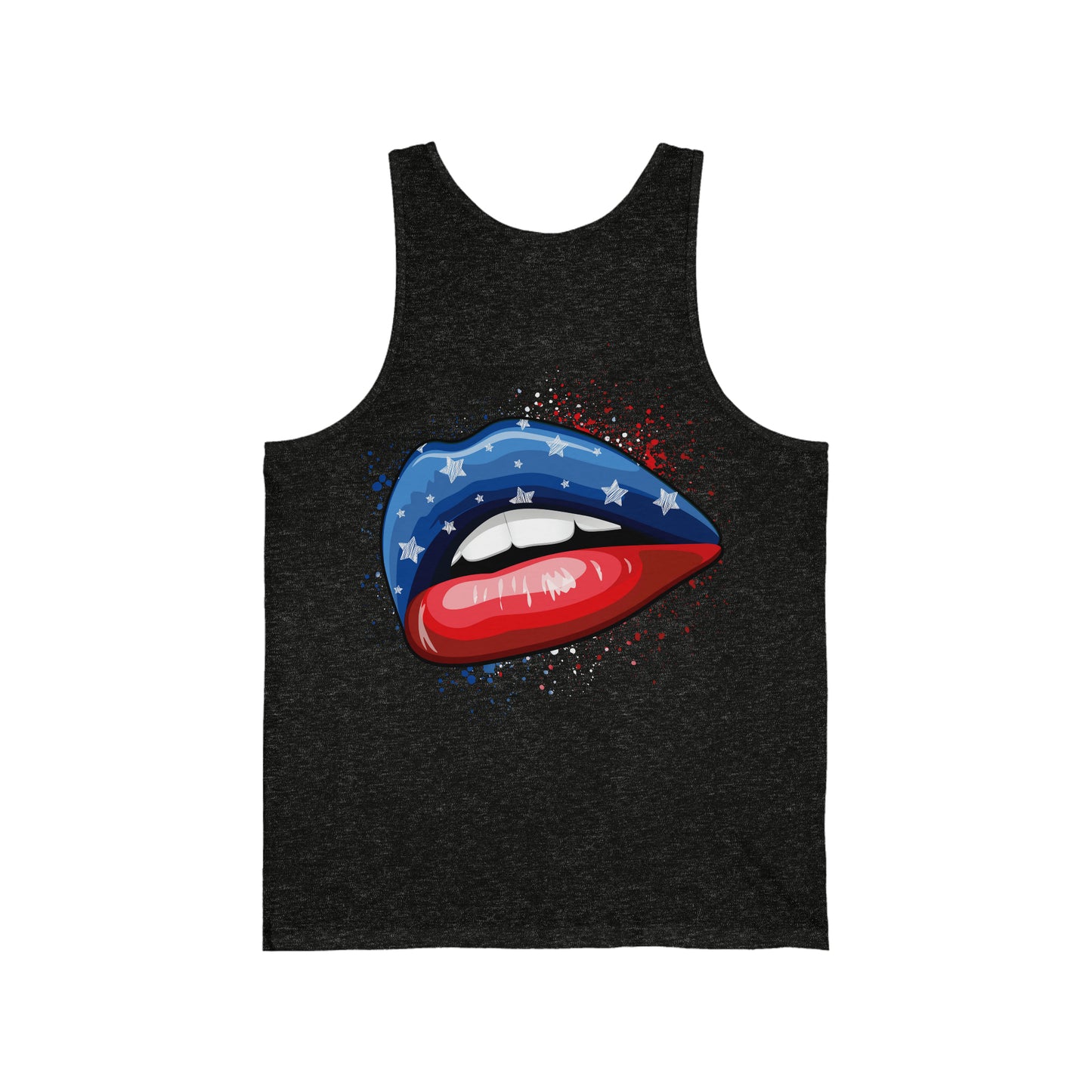 4th of July Lips Unisex Jersey Tank Patriotic