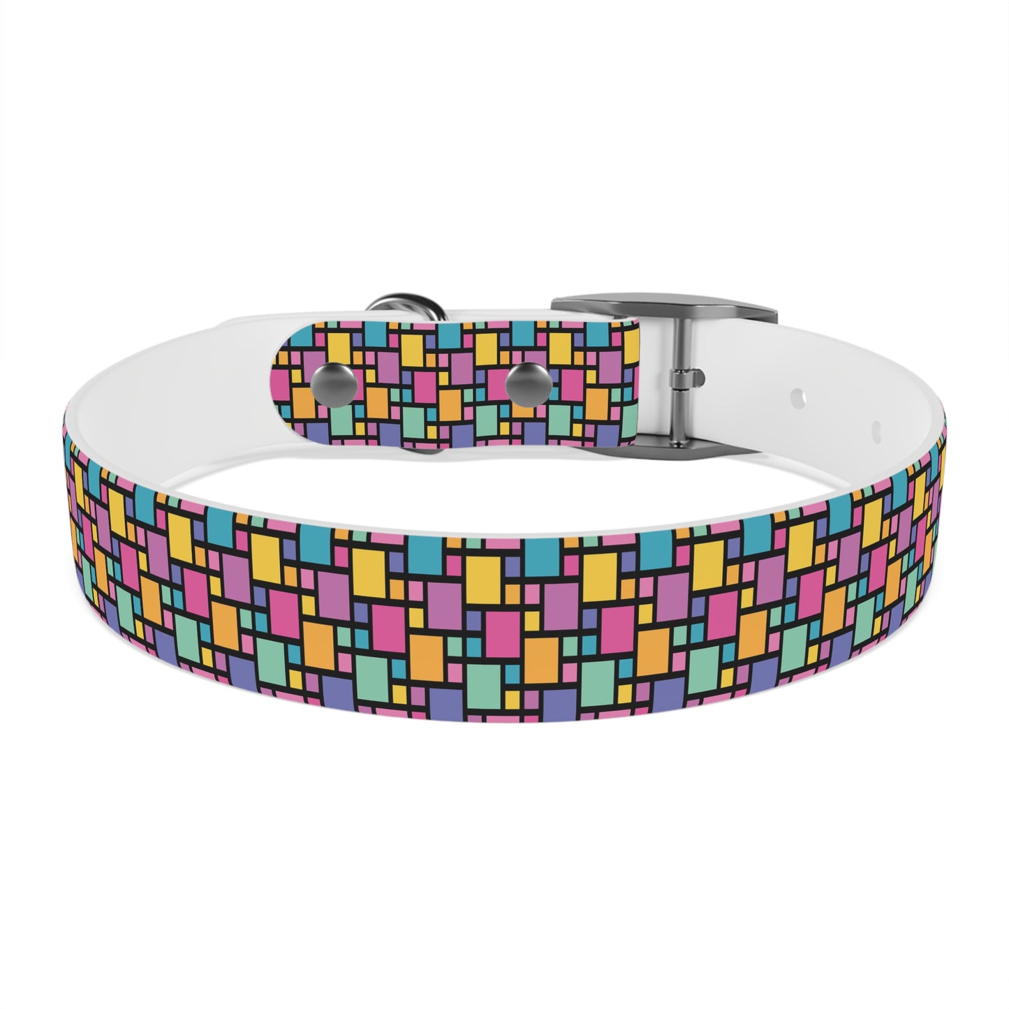 Retro Multicolor Plaid Dog Collar