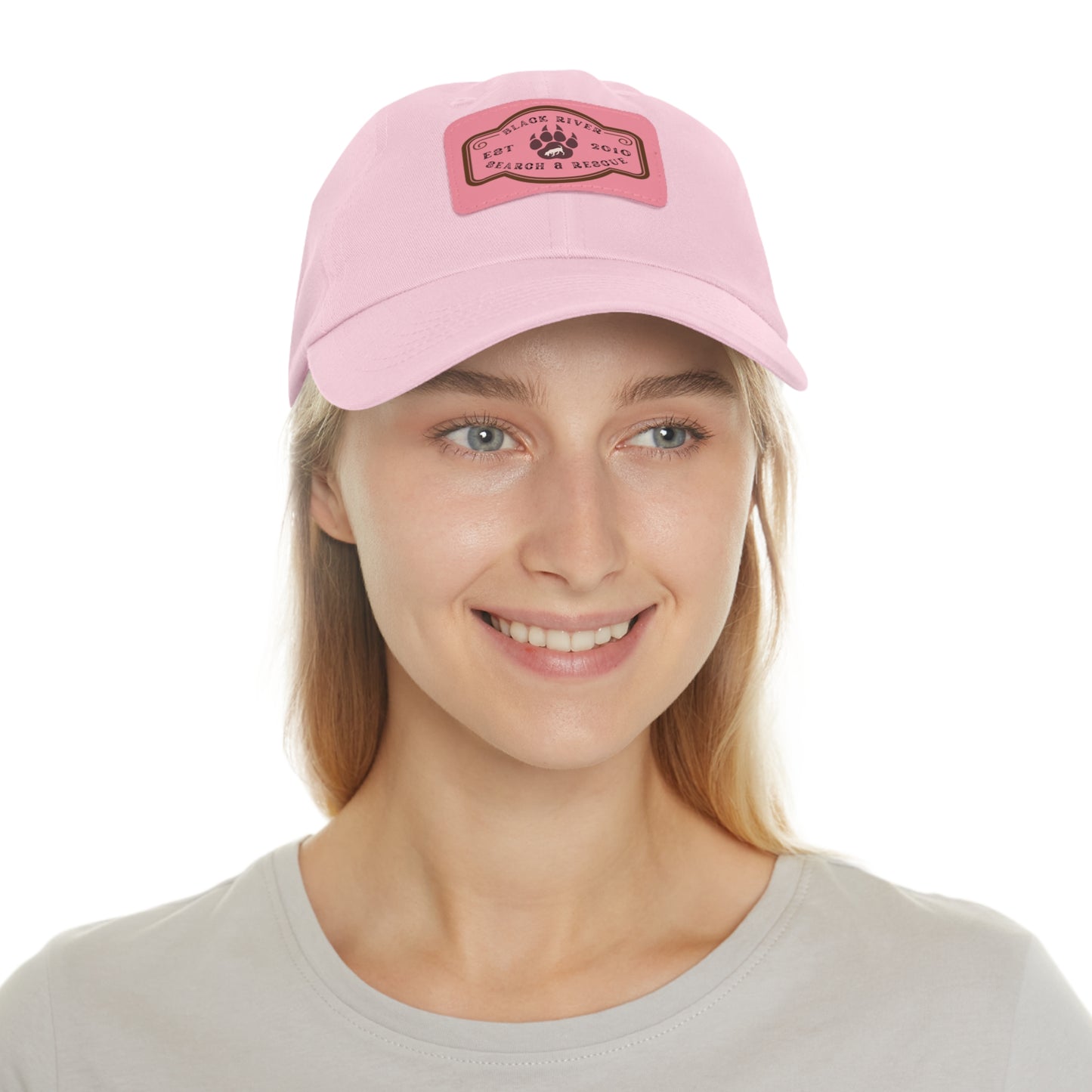 Black River Search & Rescue Logo Unisex Hat with Leather Patch (Rectangle), Multiple colors