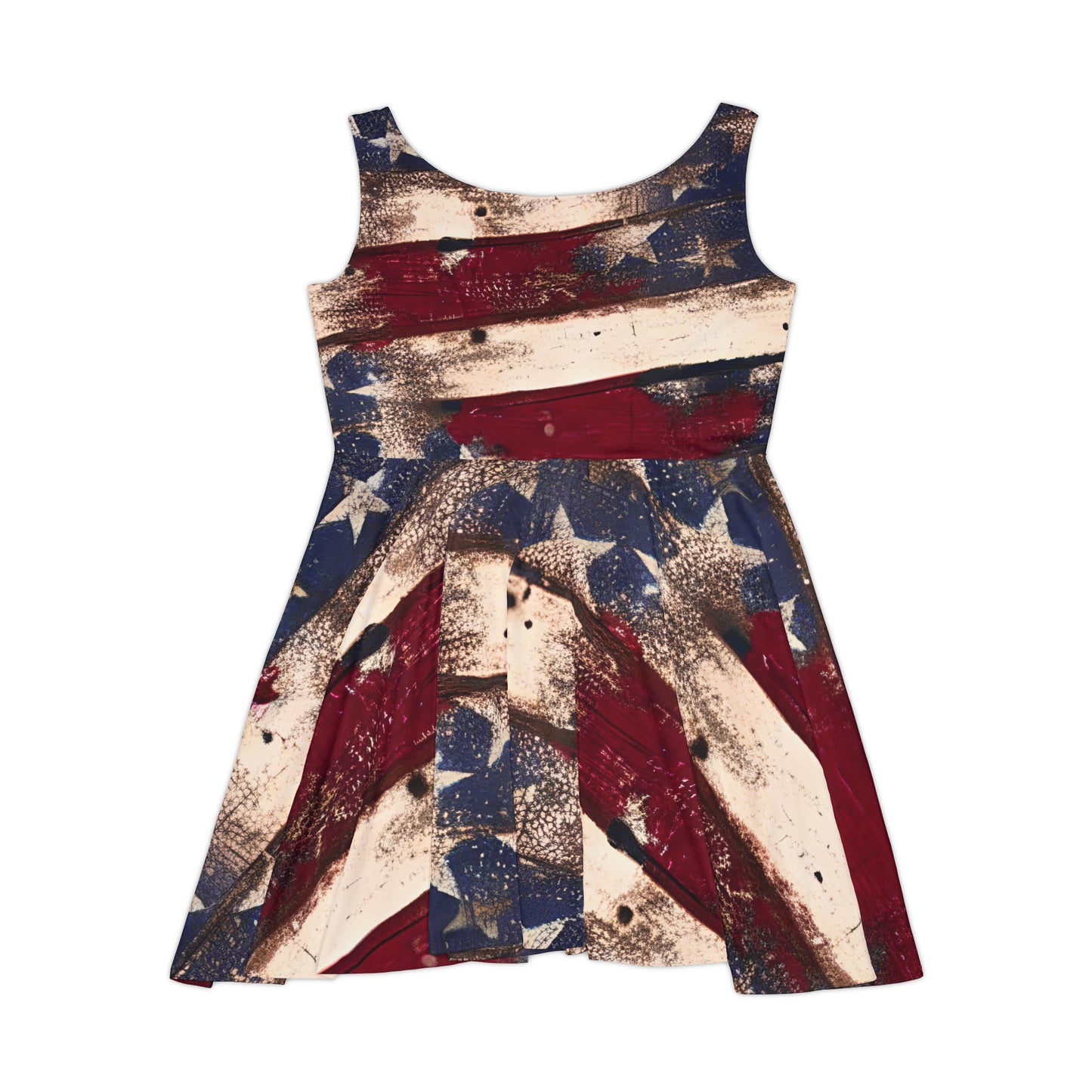 Distressed American Flag Women's Skater Dress Patriotic