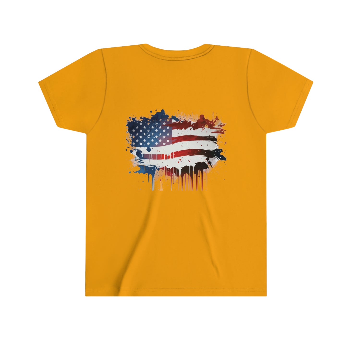 T-Rex July 4th Youth Short Sleeve Tee Patriotic American Flag Dinosaur t-shirt