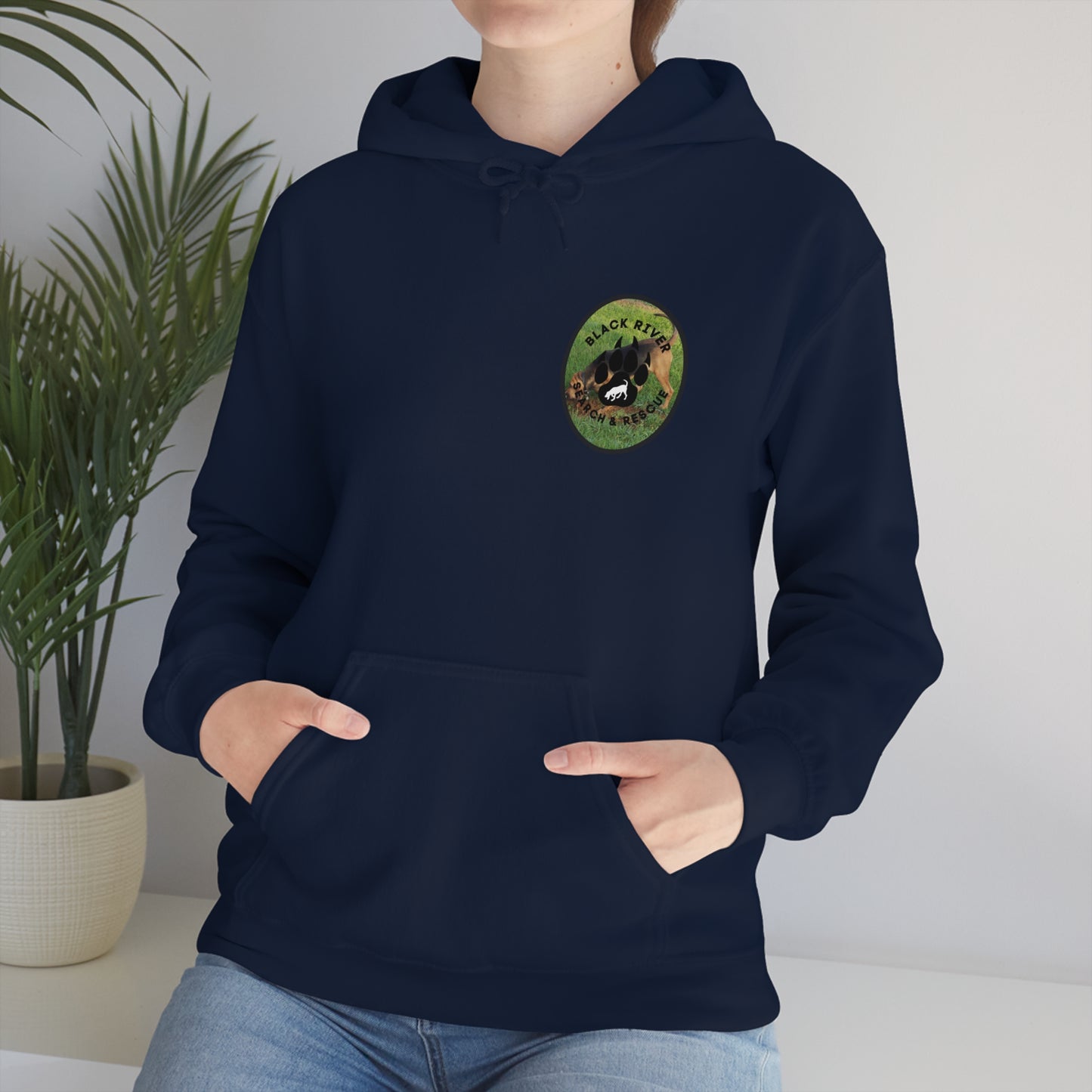 Black River Search & Rescue Logo with Lucy Unisex Heavy Blend™ Hooded Sweatshirt