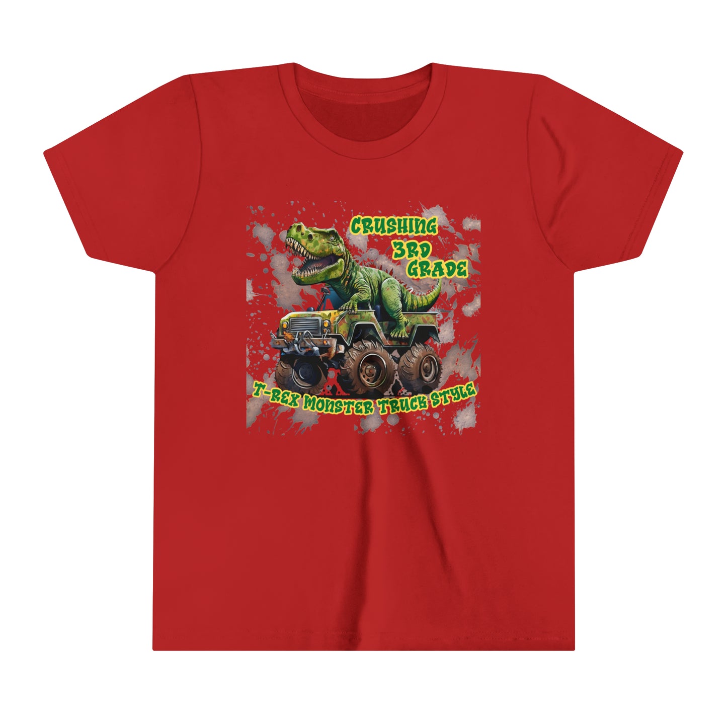 Kids back to school Tee, T-Rex Tee, T-rex T-shirt, Monster Truck Tee, School Tee, 3rd Grade tee