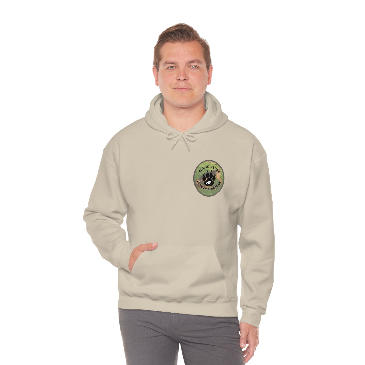 Black River Search & Rescue Logo with Lucy Unisex Heavy Blend™ Hooded Sweatshirt