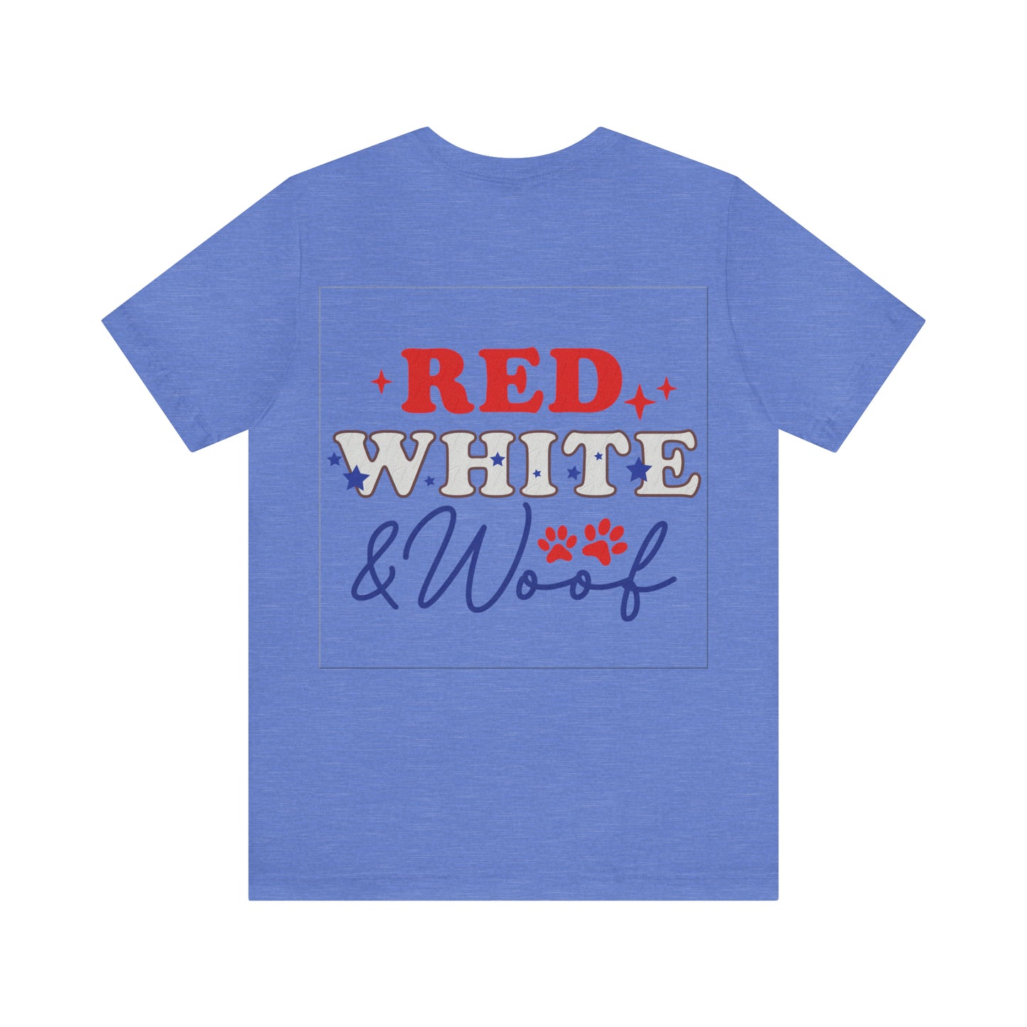 4th of July Pawprint Unisex Jersey Short Sleeve Tee Patriotic American Flag