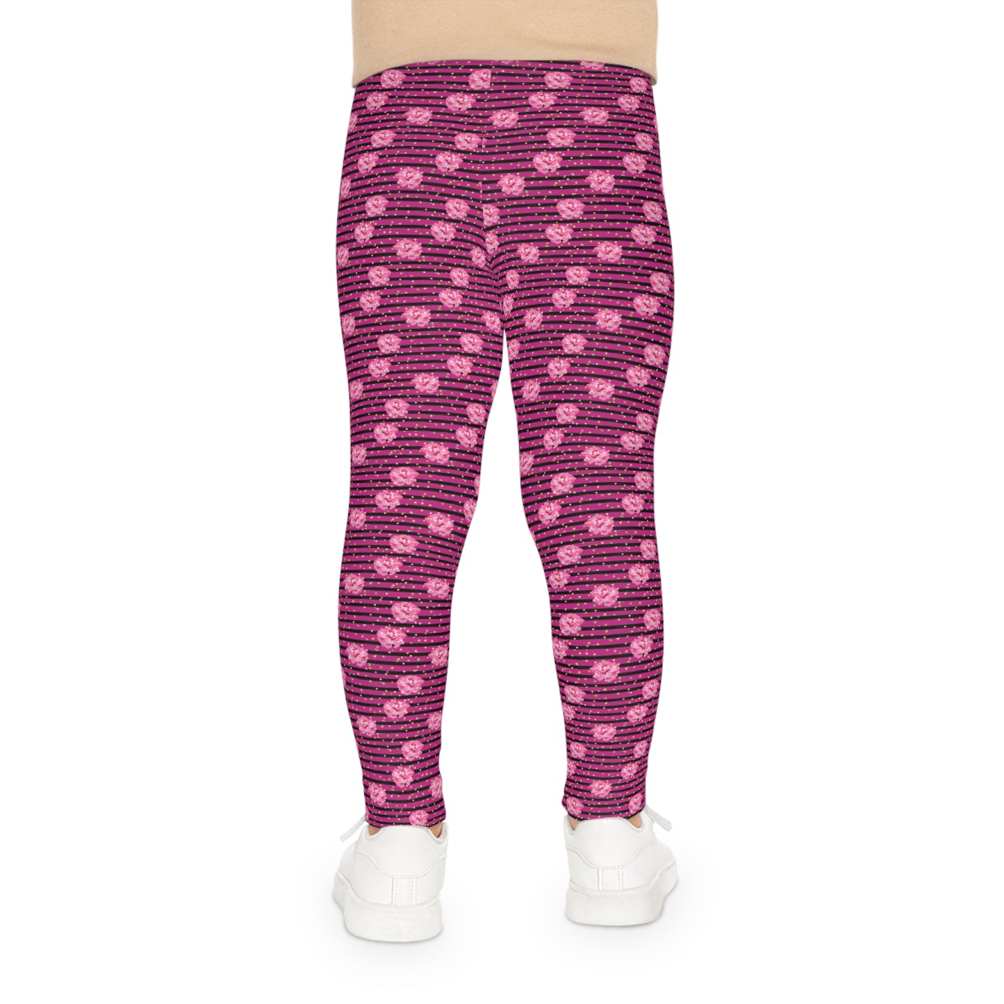 Girls colorful pink and rose gold dot leggings