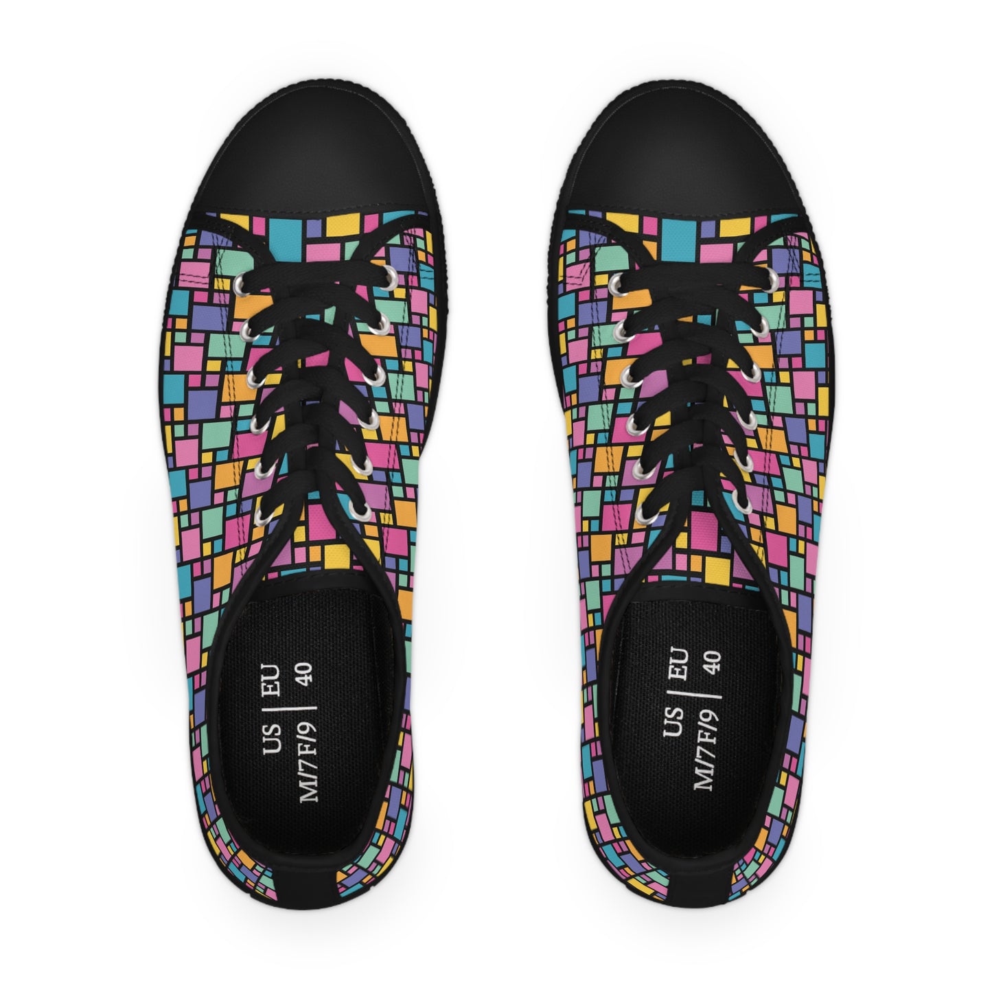 Retro Multicolor checked Women's Low Top Sneakers