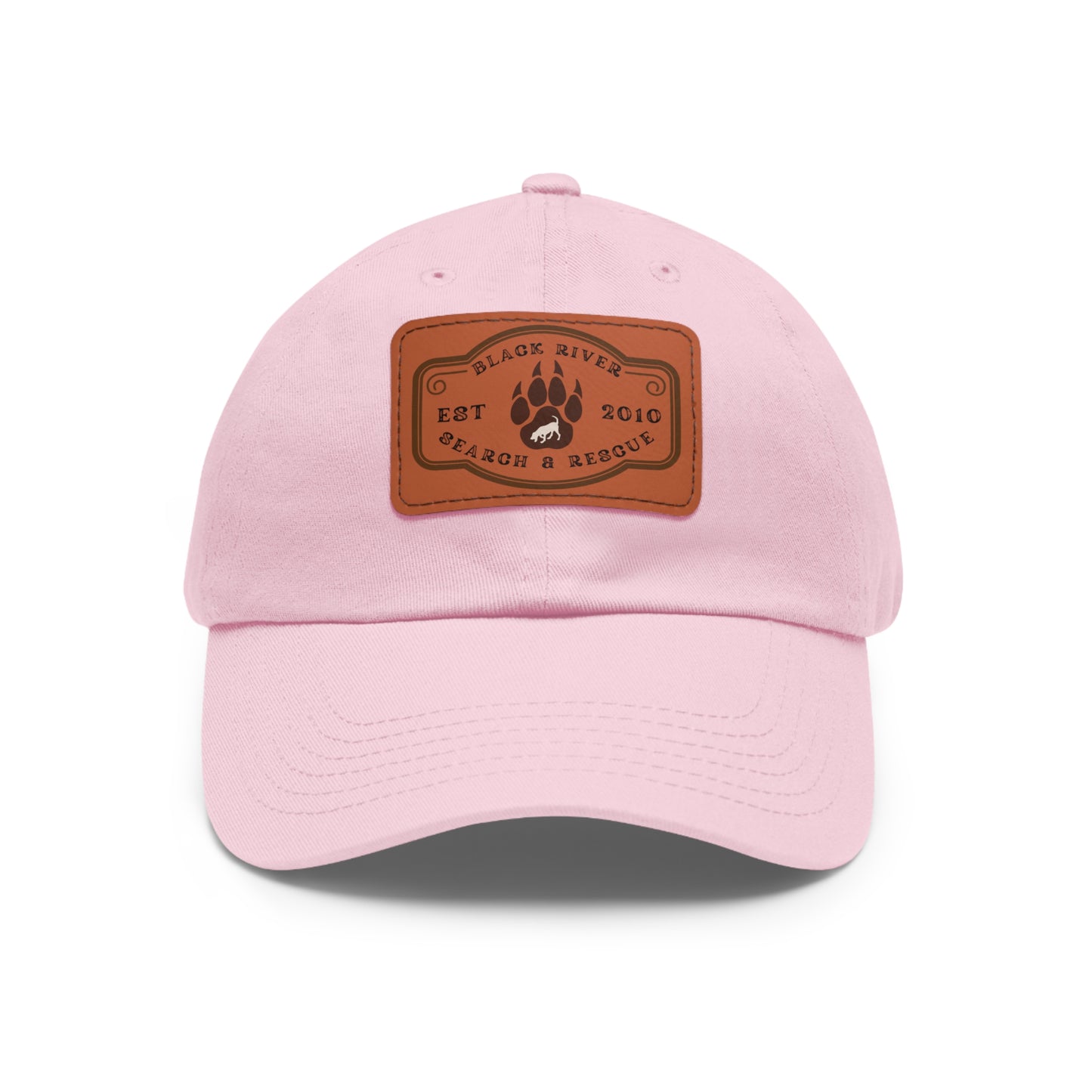 Black River Search & Rescue Logo Unisex Hat with Leather Patch (Rectangle), Multiple colors