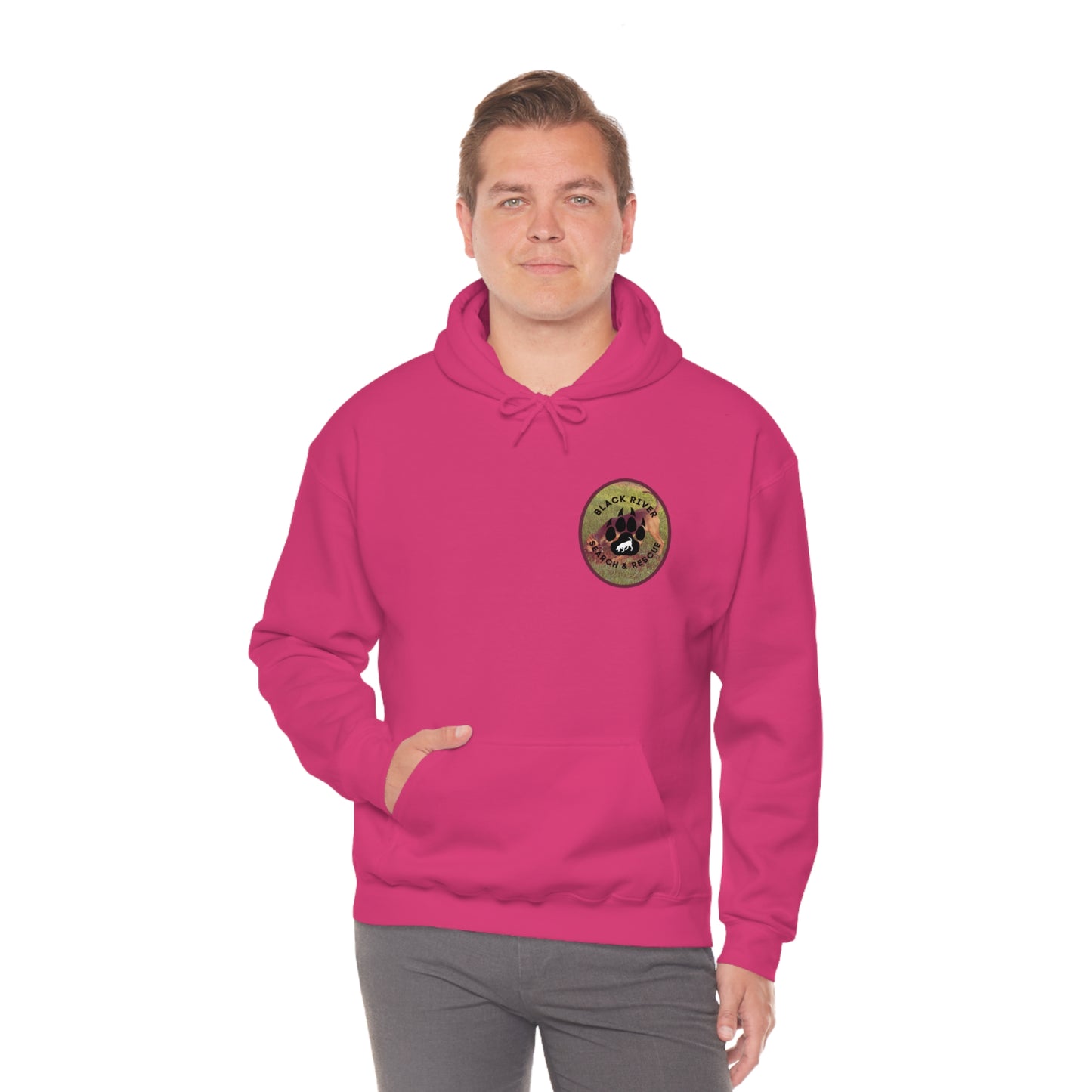 Black River Search & Rescue Logo with Lucy Unisex Heavy Blend™ Hooded Sweatshirt