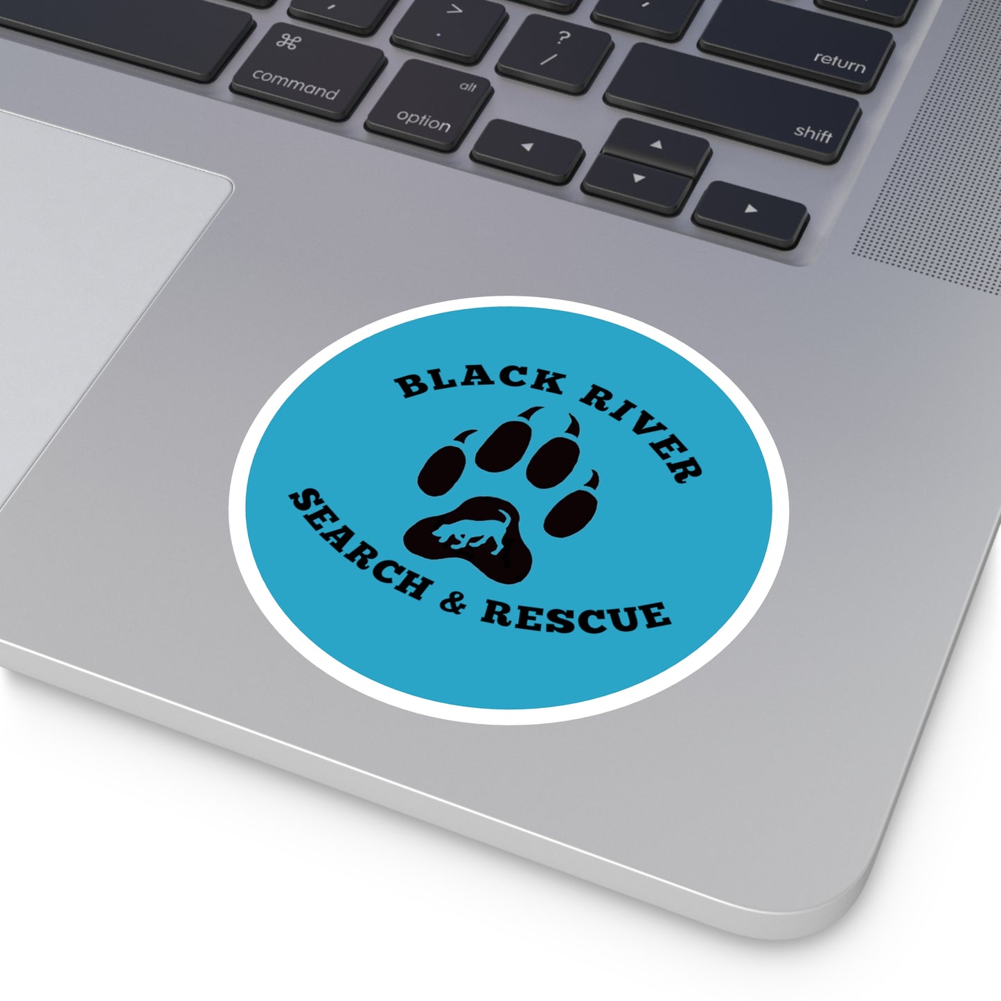 BRSAR Logo Round Stickers, Indoor\Outdoor, Multiple sizes, Dark Turquoise