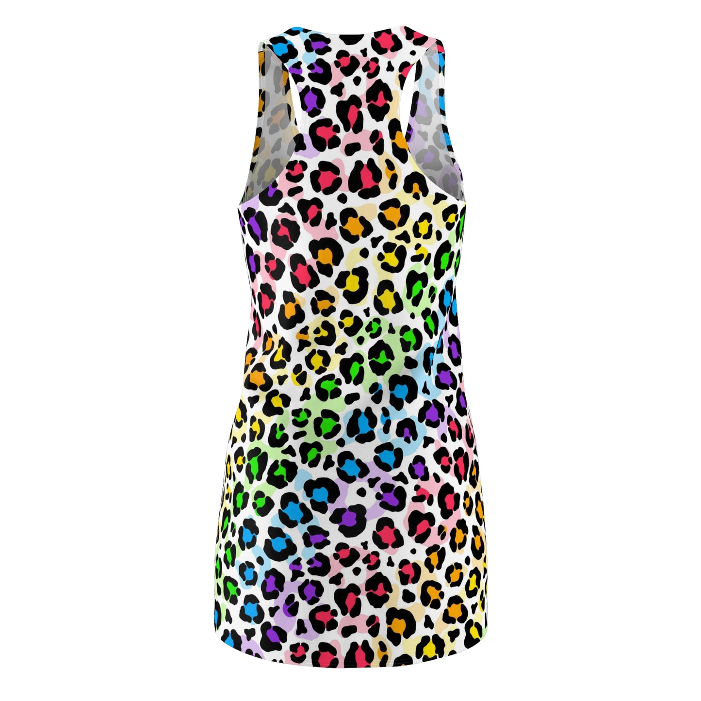 Women's Cut & Sew Racerback Dress Multicolor Leopard Print