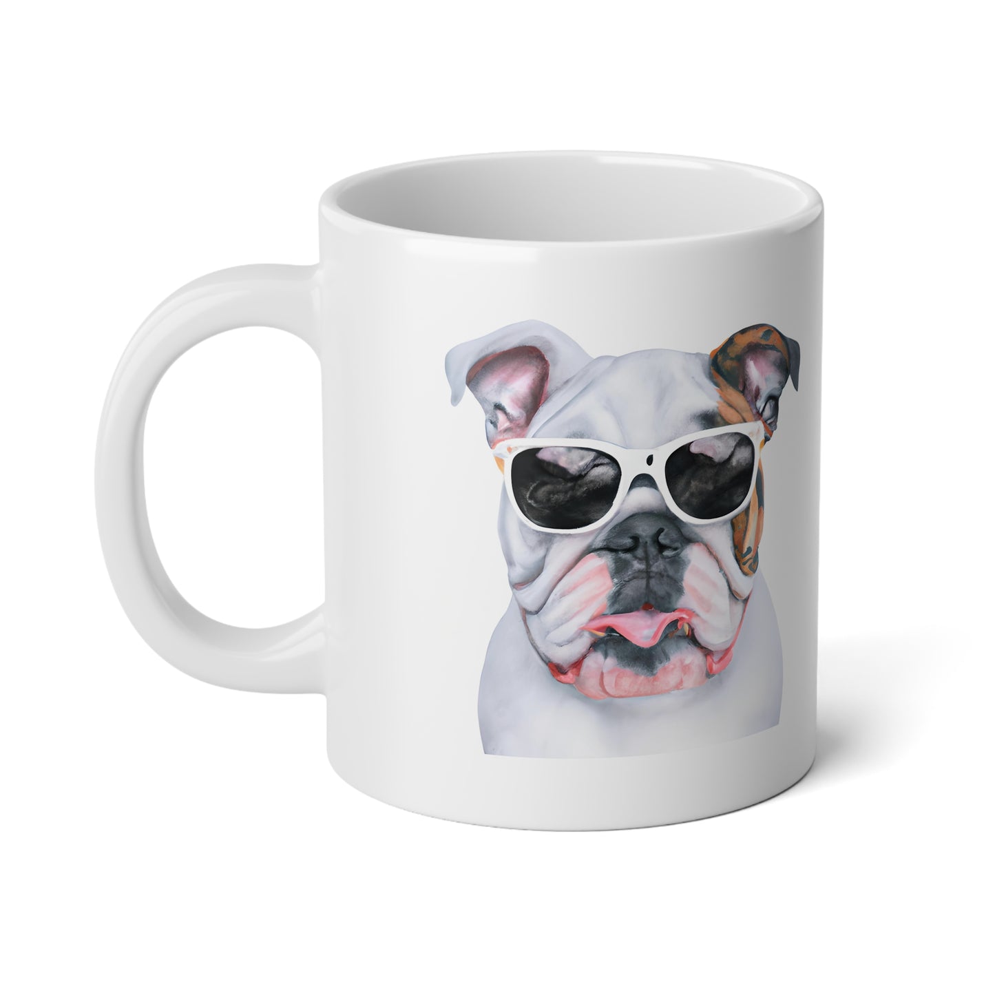 Jumbo Mug, 20oz, Bulldog with sunglasses
