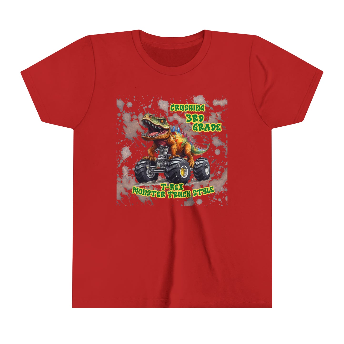 Kids back to school Tee, T-Rex Tee, T-rex T-shirt, Monster Truck Tee, School Tee, 3rd Grade tee