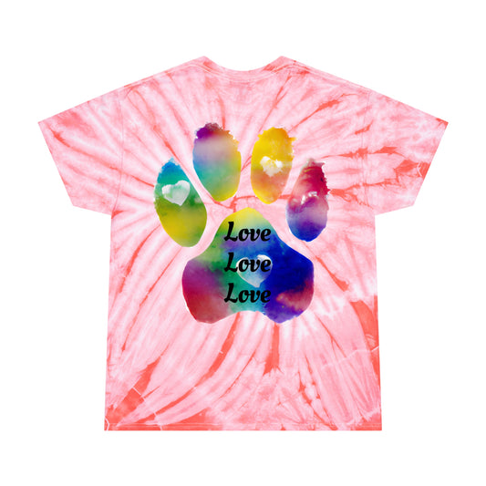 Dachshund pawprint Love Tie-Dye Tee, Cyclone