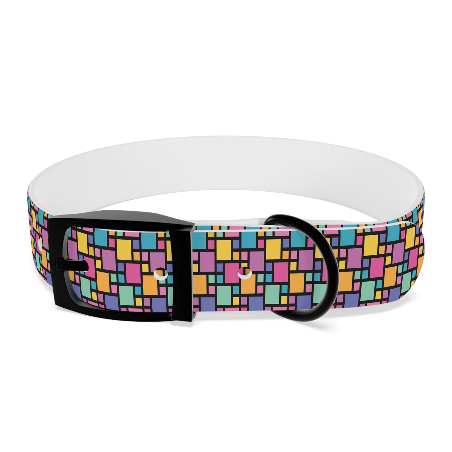 Retro Multicolor Plaid Dog Collar