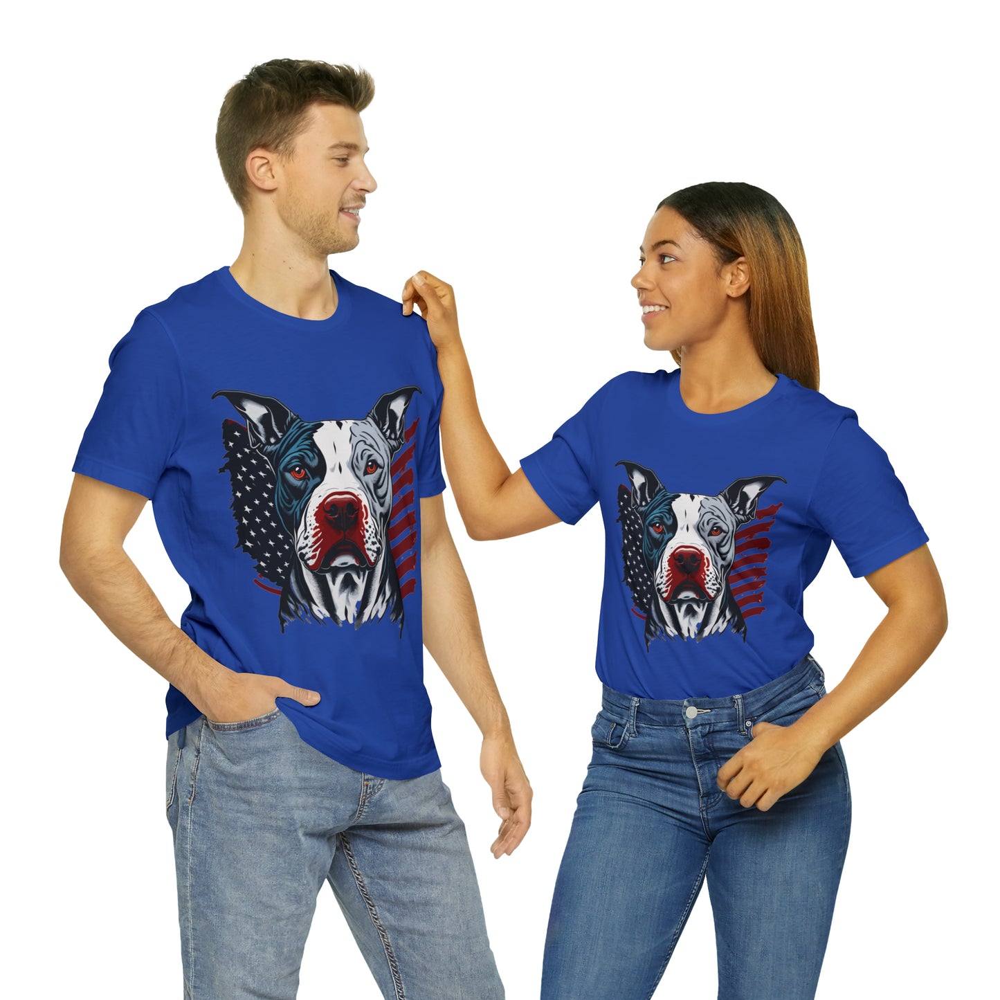 Pit bull 4th of July Unisex Jersey Short Sleeve Tee Patriotic