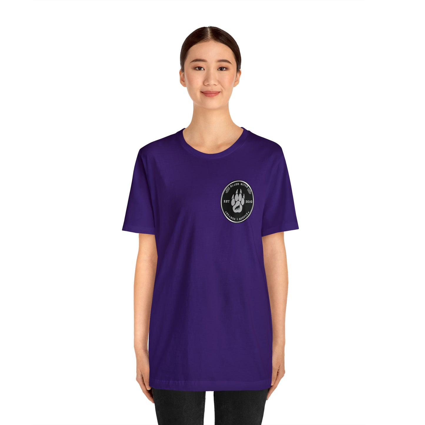 Black River Search & Rescue Logo Black Unisex Jersey Short Sleeve Tee