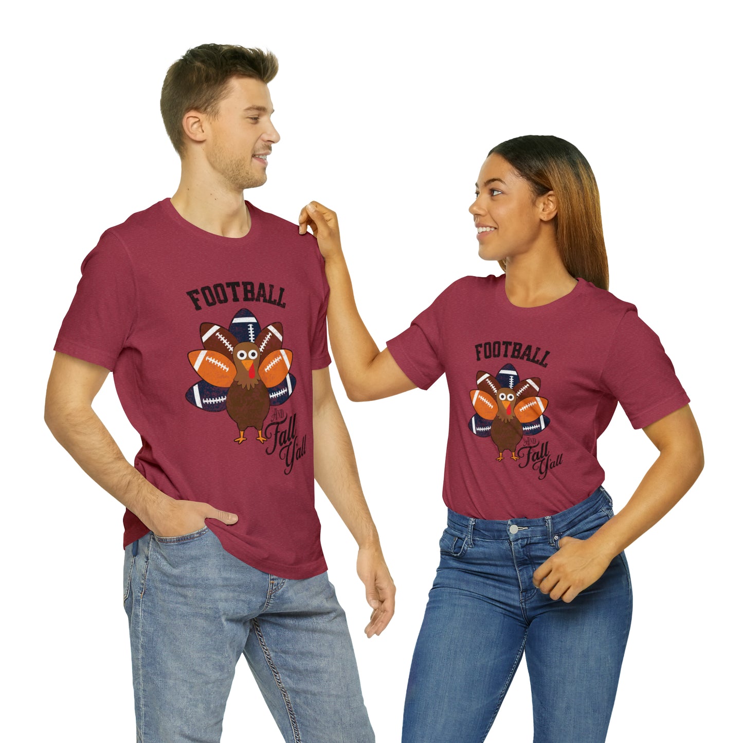 Vintage Dark Blue and Orange Football and Fall Short Sleeve Tee, Football and turkey shirt, Auburn