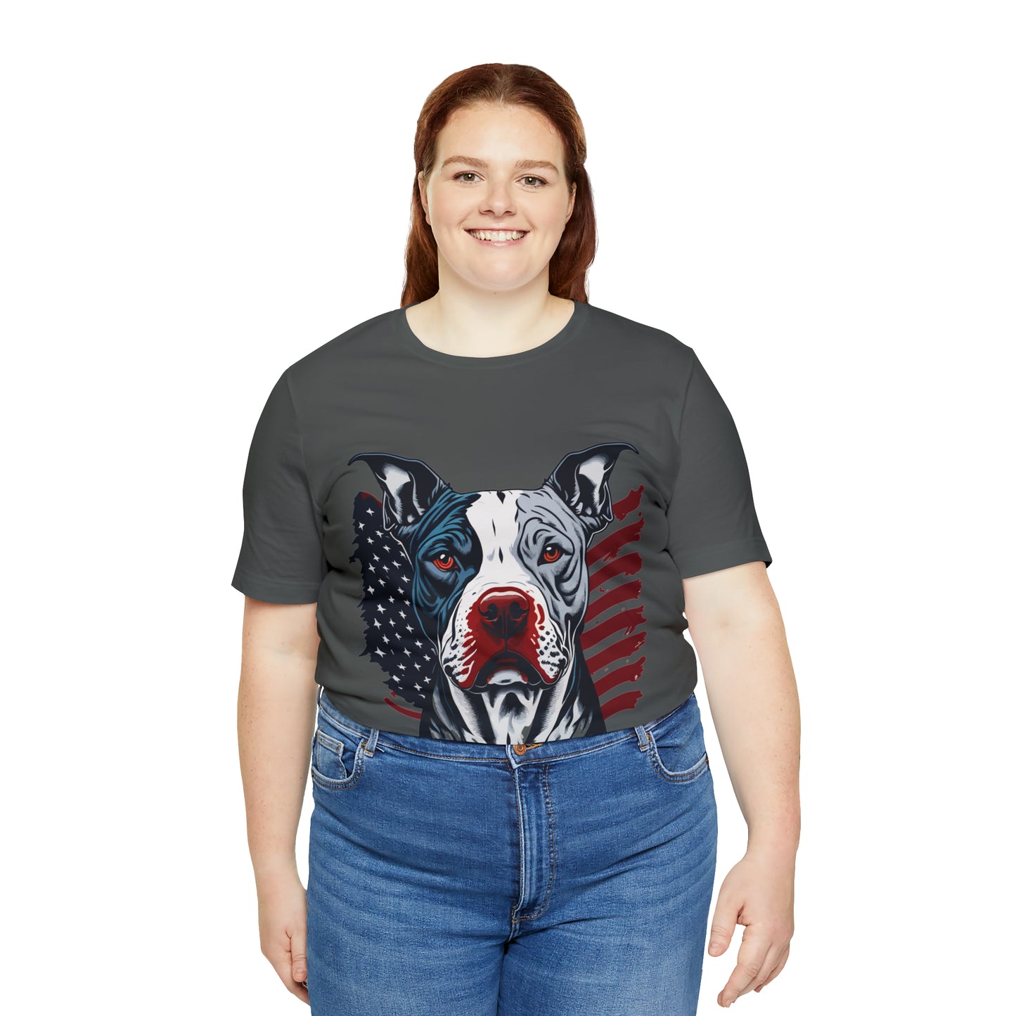 Pit bull 4th of July Unisex Jersey Short Sleeve Tee Patriotic