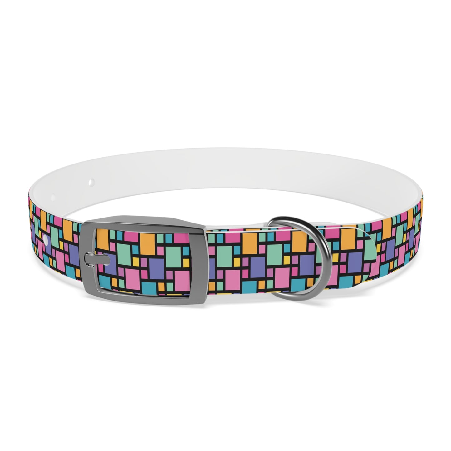 Retro Multicolor Plaid Dog Collar