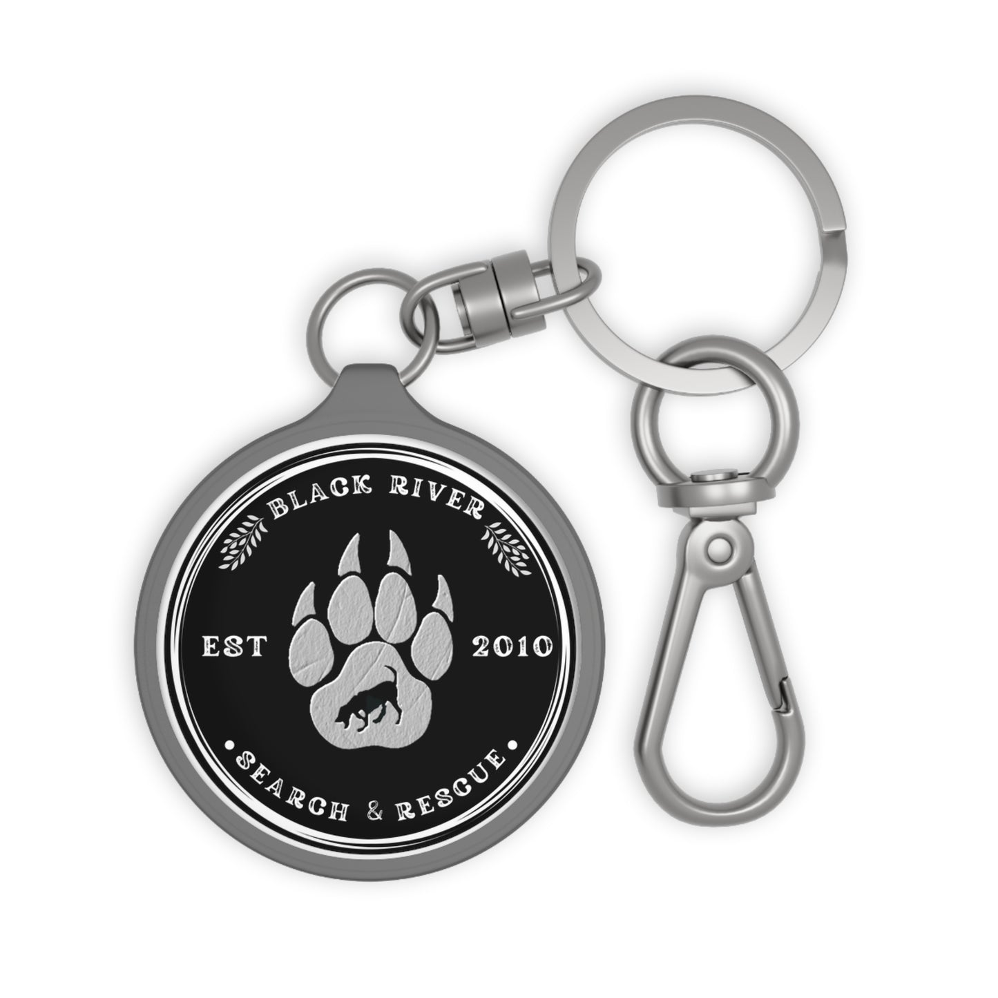 Black River Search And Rescue Black Keyring Tag