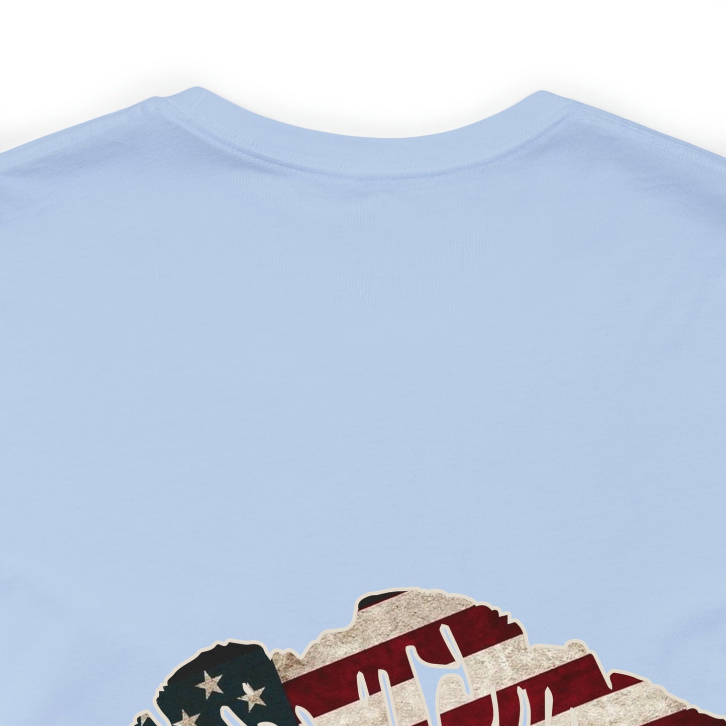 American Flag Lips 4th of July Unisex Jersey Short Sleeve Tee Patriotic Retro