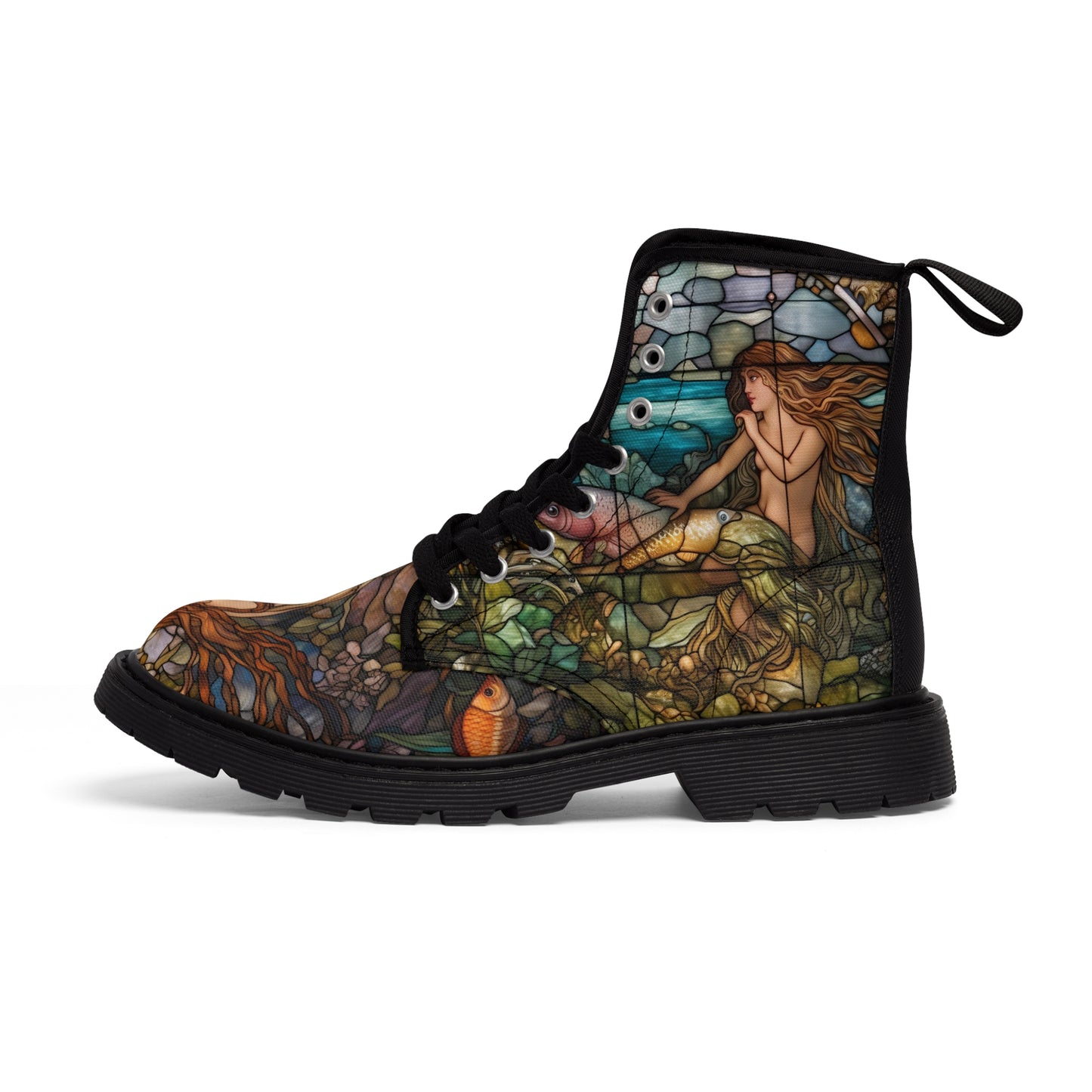 Women's Canvas Boots, Mermaid